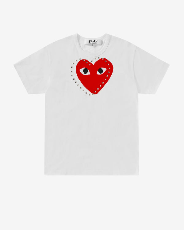 Play - Logo Stud T-Shirt - (White/Red)