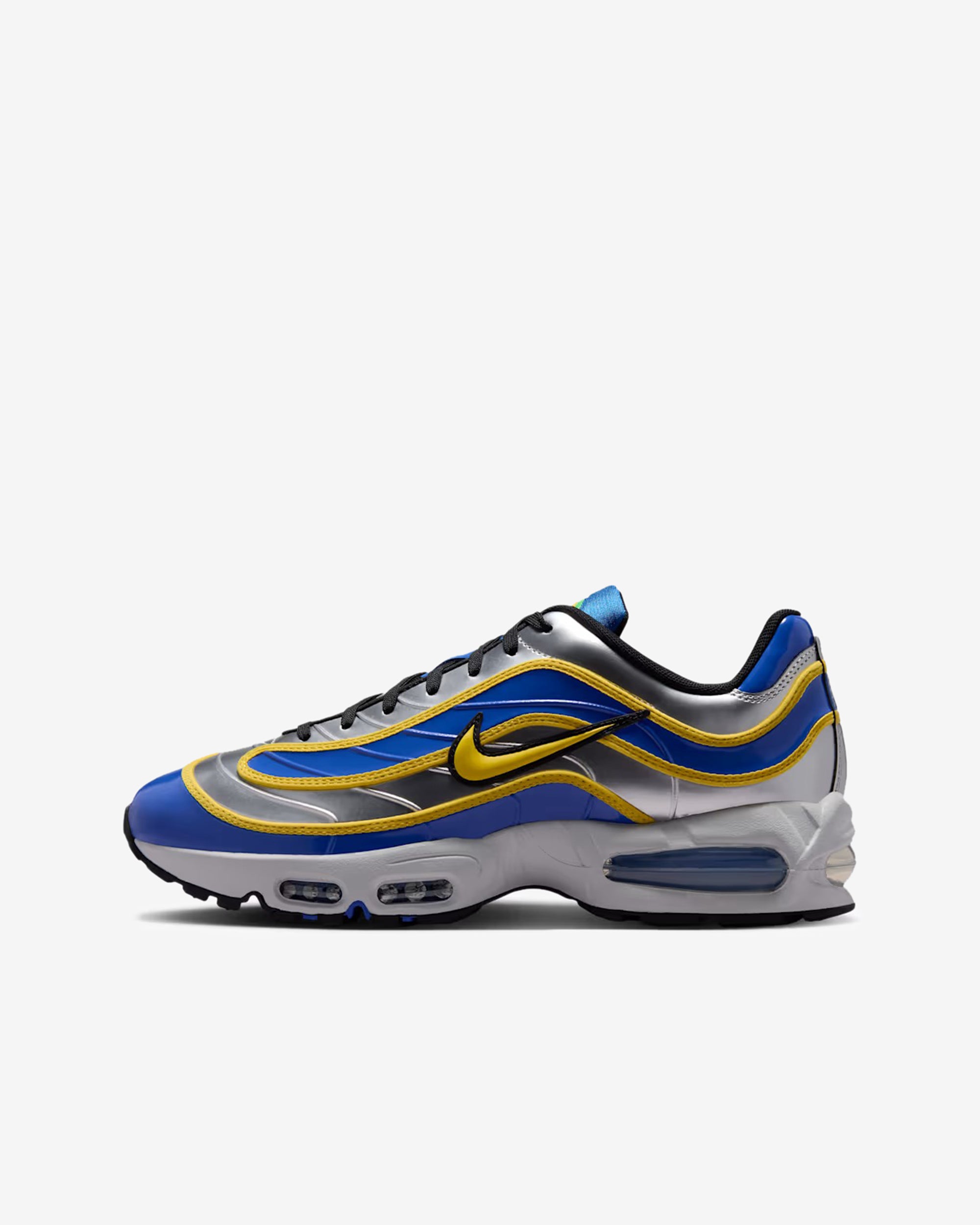 Nike - Air Max Joga Bonito R9 - (Silver/Varsity Royal/Maize) view 2, Click to Zoom in