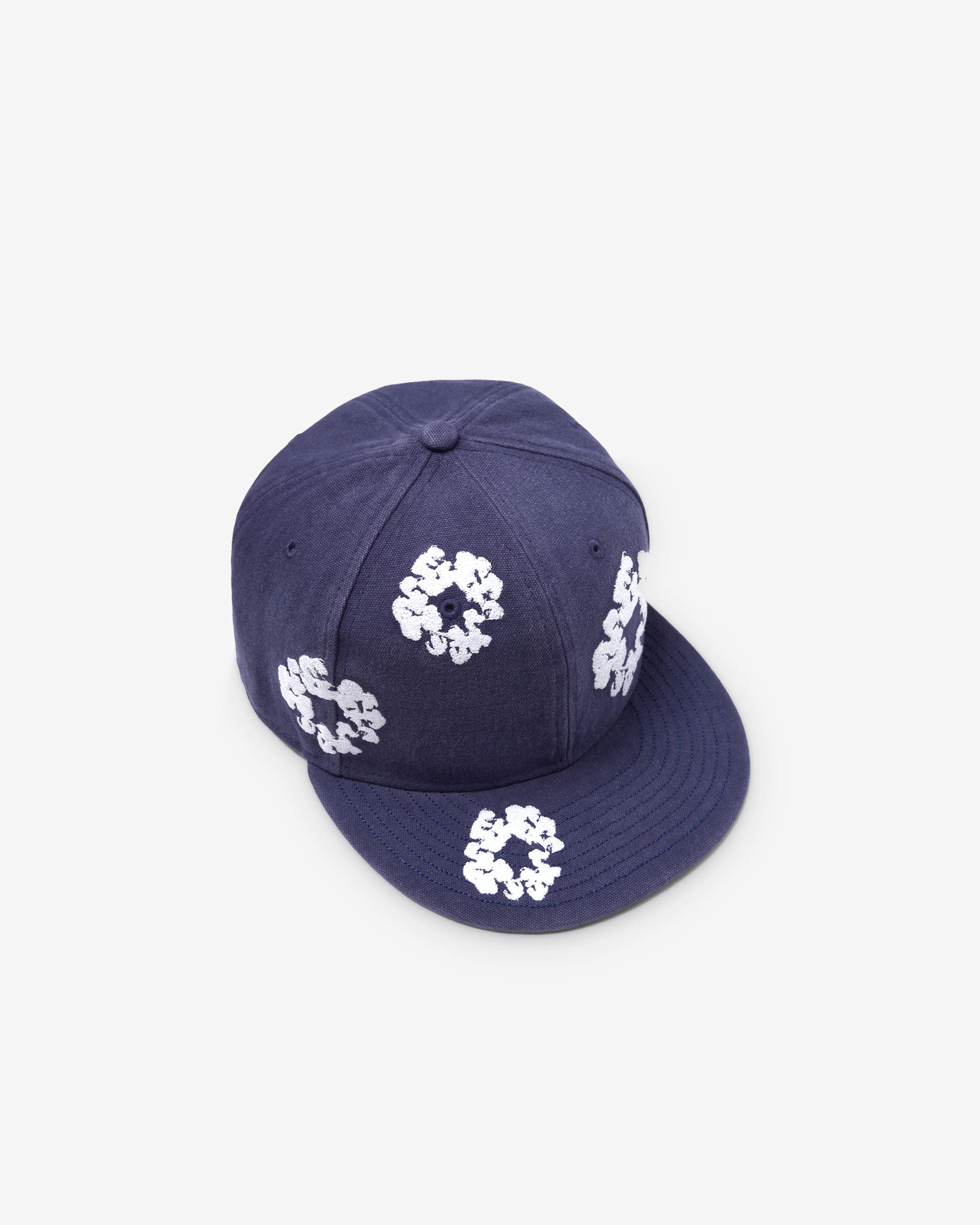 Denim Tears: Men's New Era Cotton Wreath 59/50 Fitted Cap (Navy