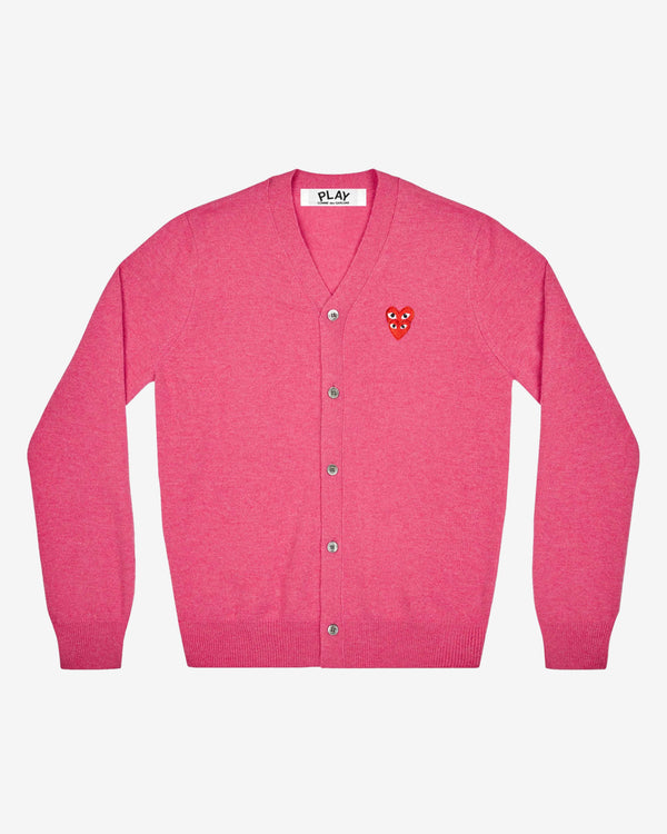 Play - Women's Stacked Heart Cardigan - (Pink)
