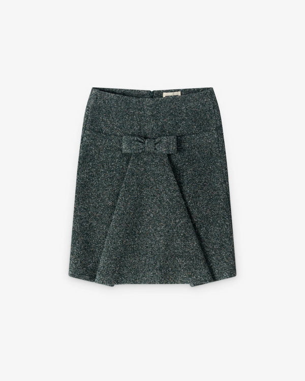 ShuShu/Tong - Women's Bow Flared Midi Skirt - (Sage)