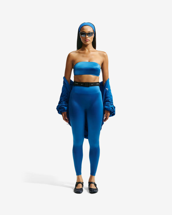 NikeSKIMS - Women's High-Waisted Bonded Satin Shine 26" Leggings - (Cobalt)