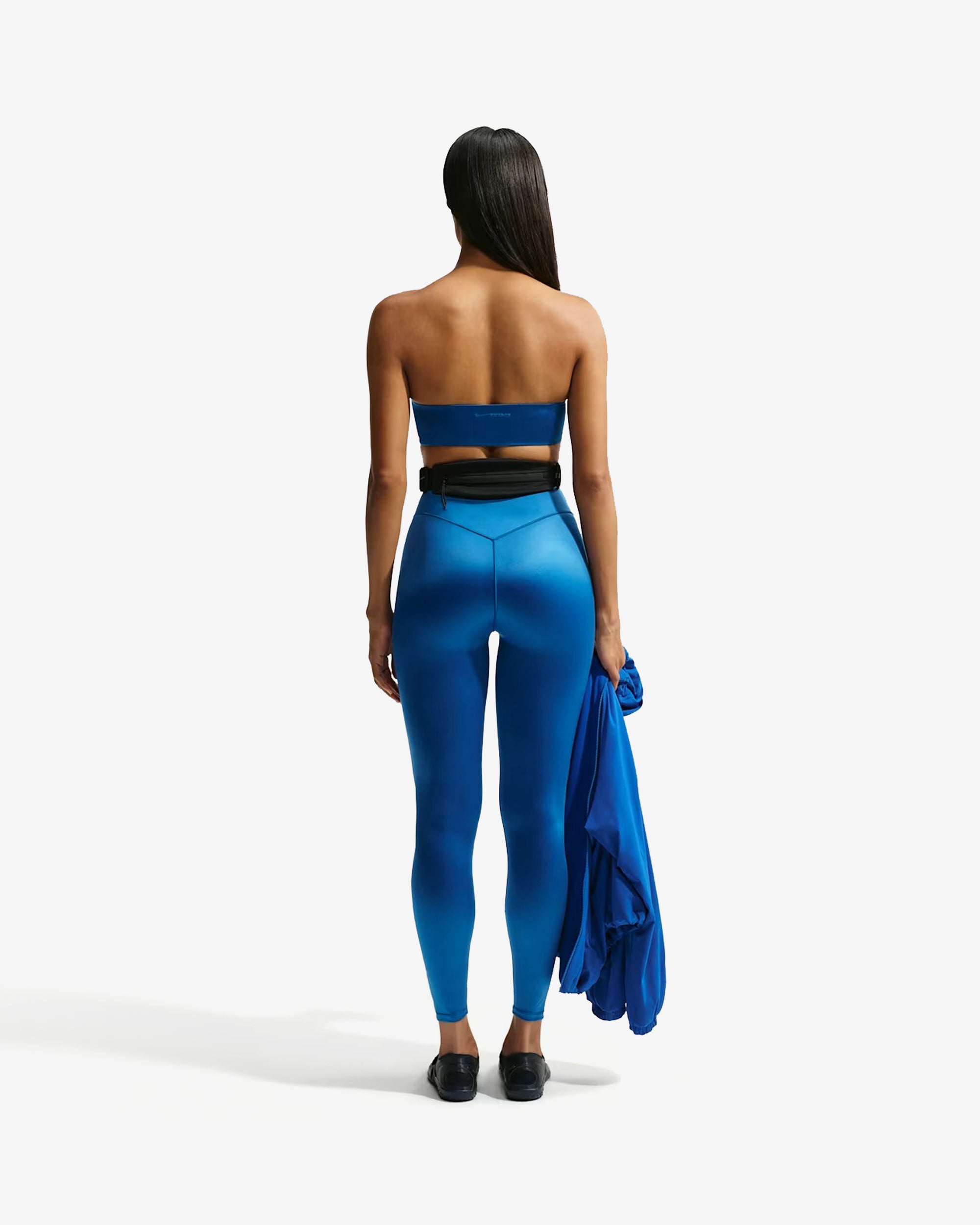 NikeSKIMS - Women's High-Waisted Bonded Satin Shine 26" Leggings - (Cobalt) view 6, Click to Zoom in
