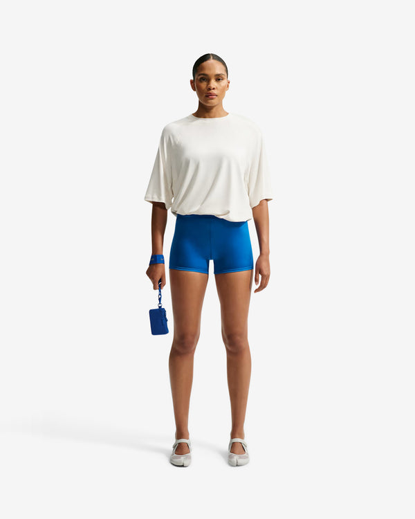 NikeSKIMS - Women's Mid-Rise 2" Satin Shine Boyshorts with Drawcord - (Cobalt)
