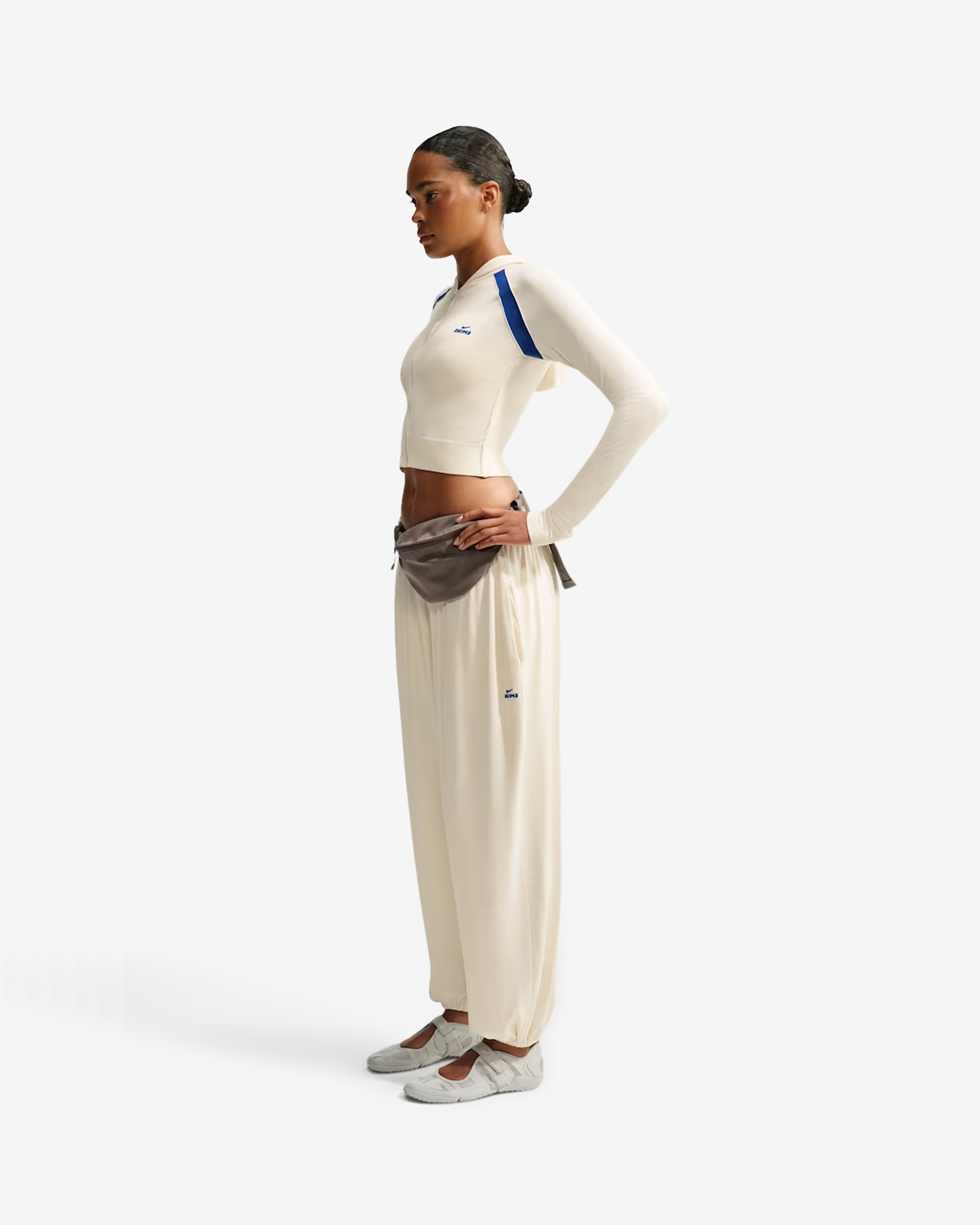 NikeSKIMS: Women's Stretch Knit Pants (Ivory/Cobalt) | DSMNY E-SHOP