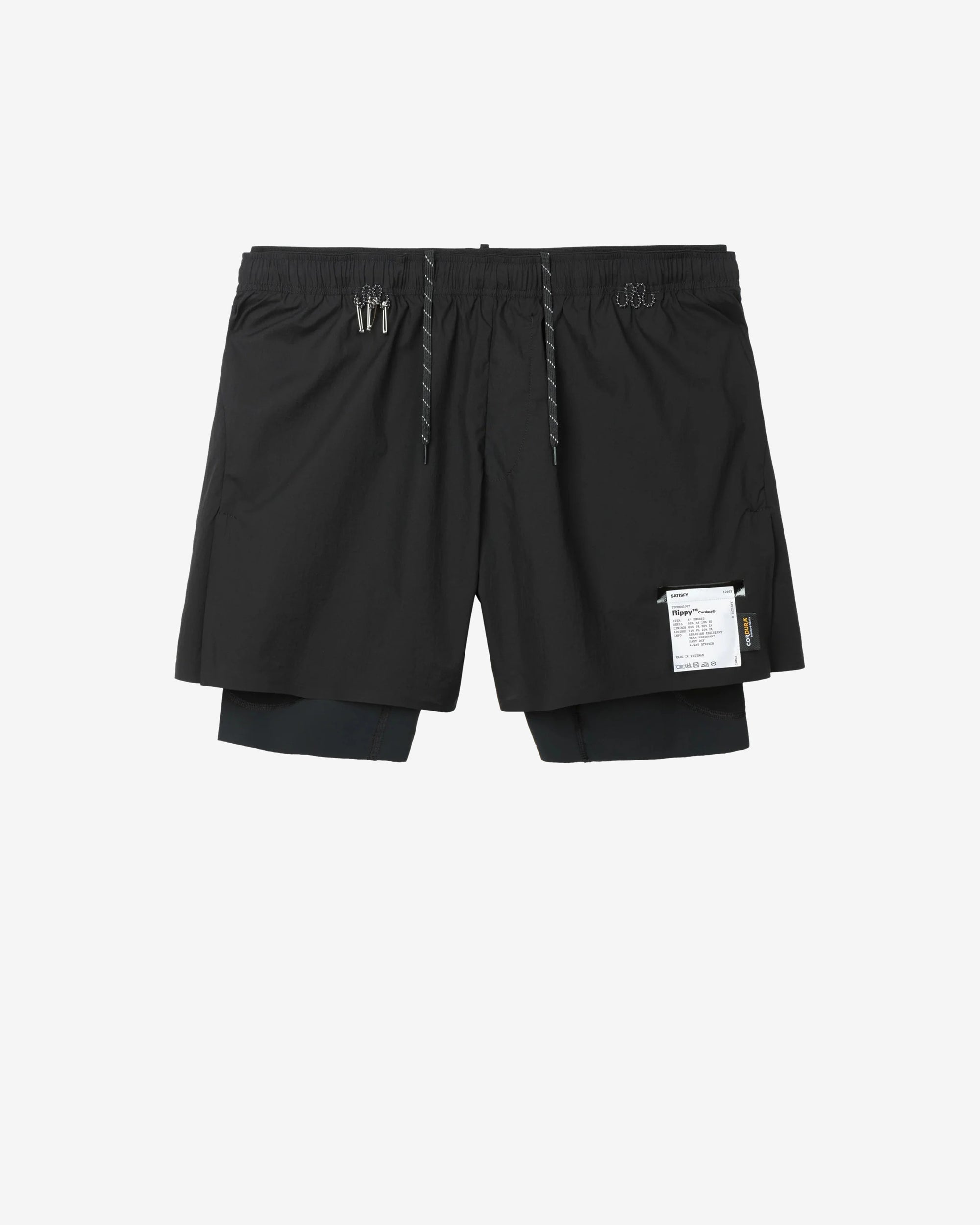 Satisfy - Rippy™ Cordura® 8" Trail Shorts - (Black) view 1, Click to Zoom in