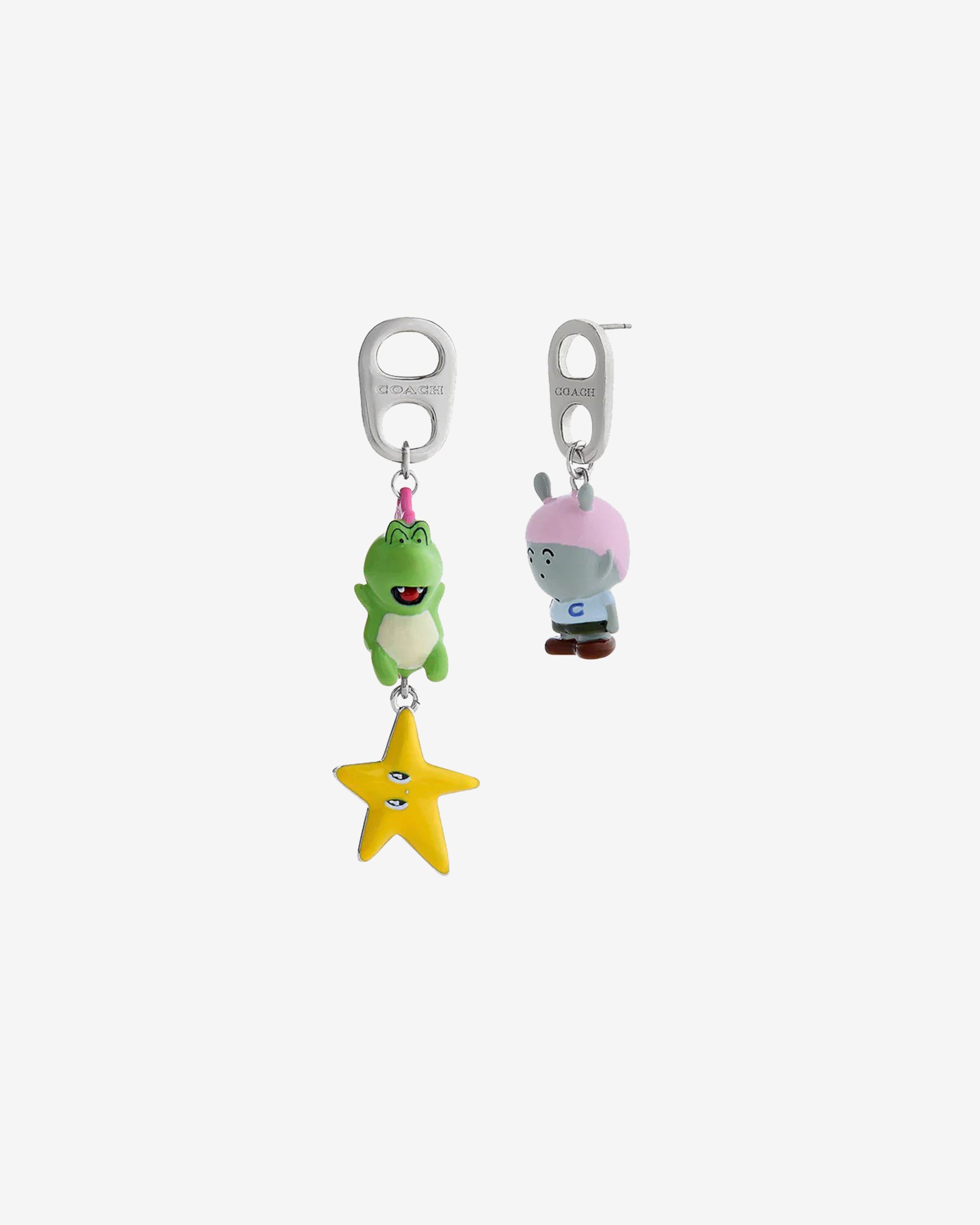 Brain Dead - Women's Coach Drop Earrings - (Silver/Multi) view 1, Click to Zoom in