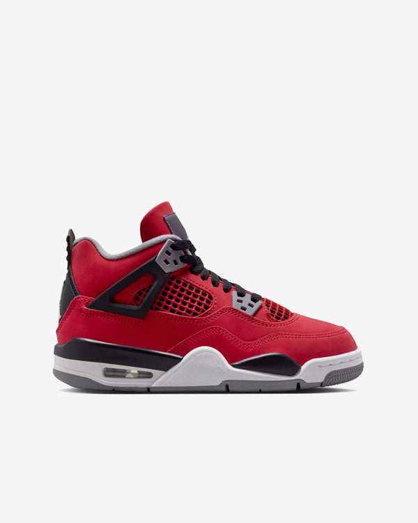Nike - Kid's Air Jordan 4 Retro Toro Bravo GS Sneakers - (Fire Red/Black/Cement Grey)