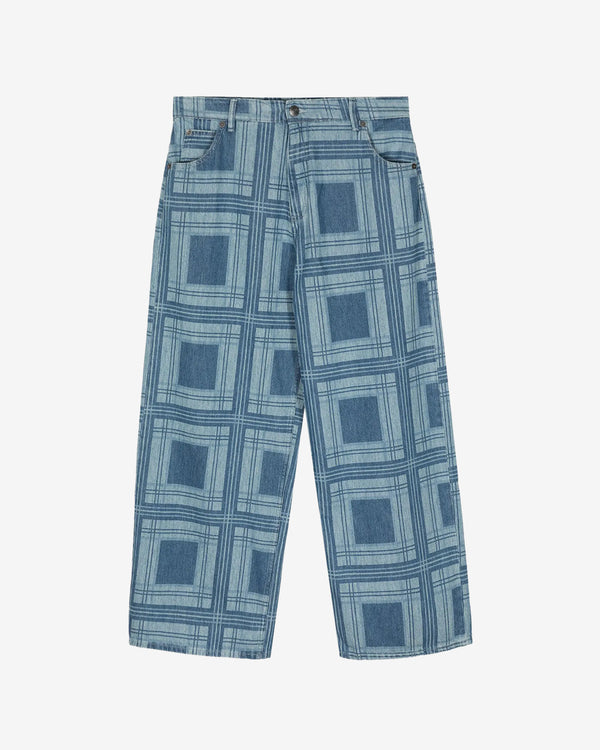Charles Jeffrey - Men's Wide Denim Jeans - (Denim Check)