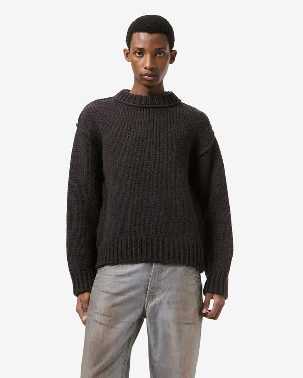 Our Legacy - Men's Mock Roundneck - (Brown Bear Mega Alpaca Wool)