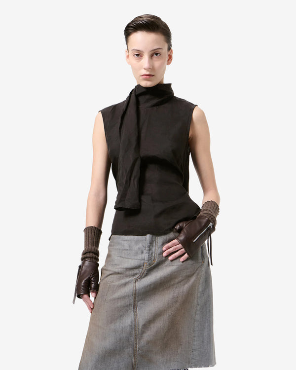 Our Legacy - Women's Virtuous Top - (Root Brown Wax Dipped Cupro)