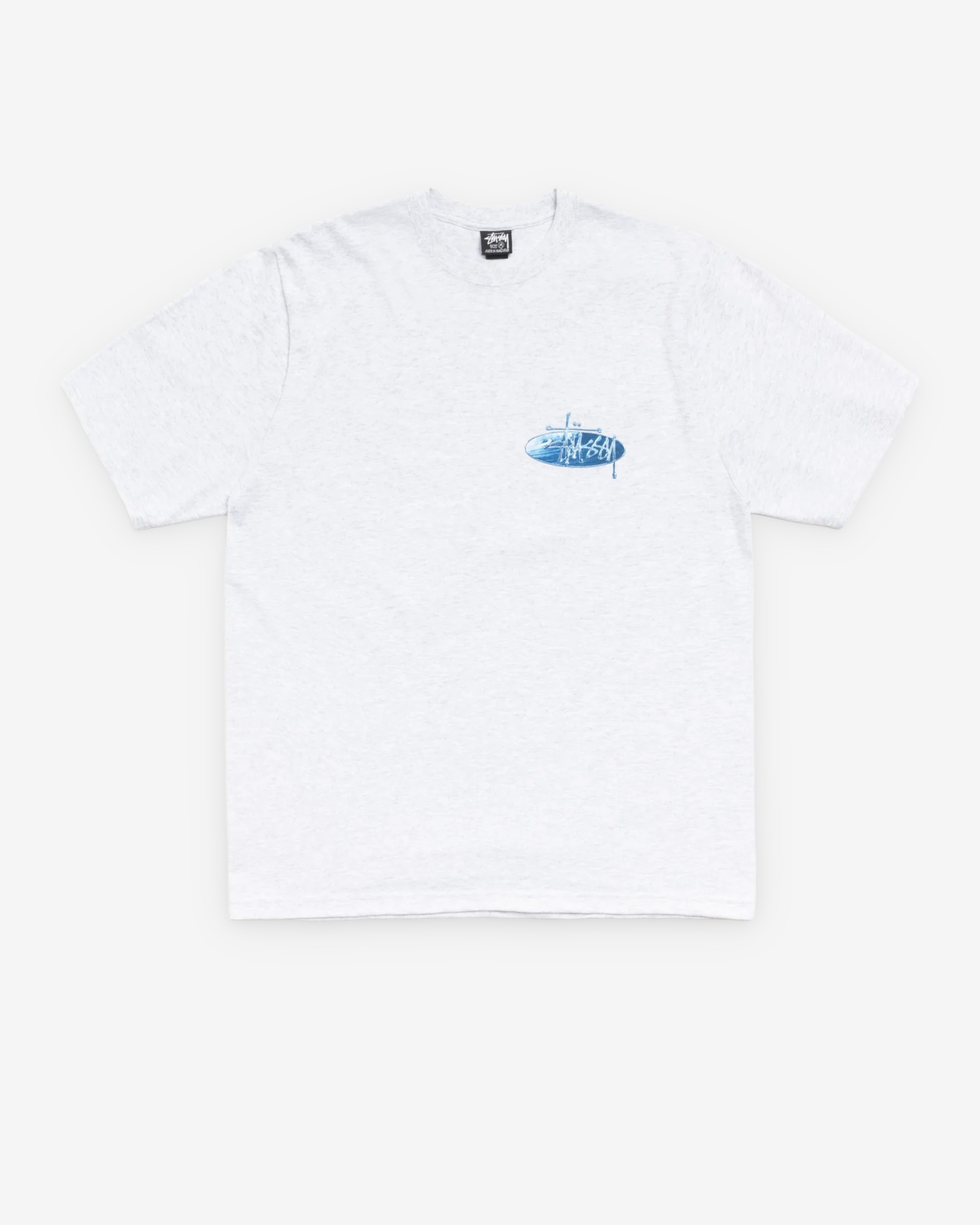 Stüssy: Men's Wave Oval Tee (Ash Heather) | DSMNY E-SHOP