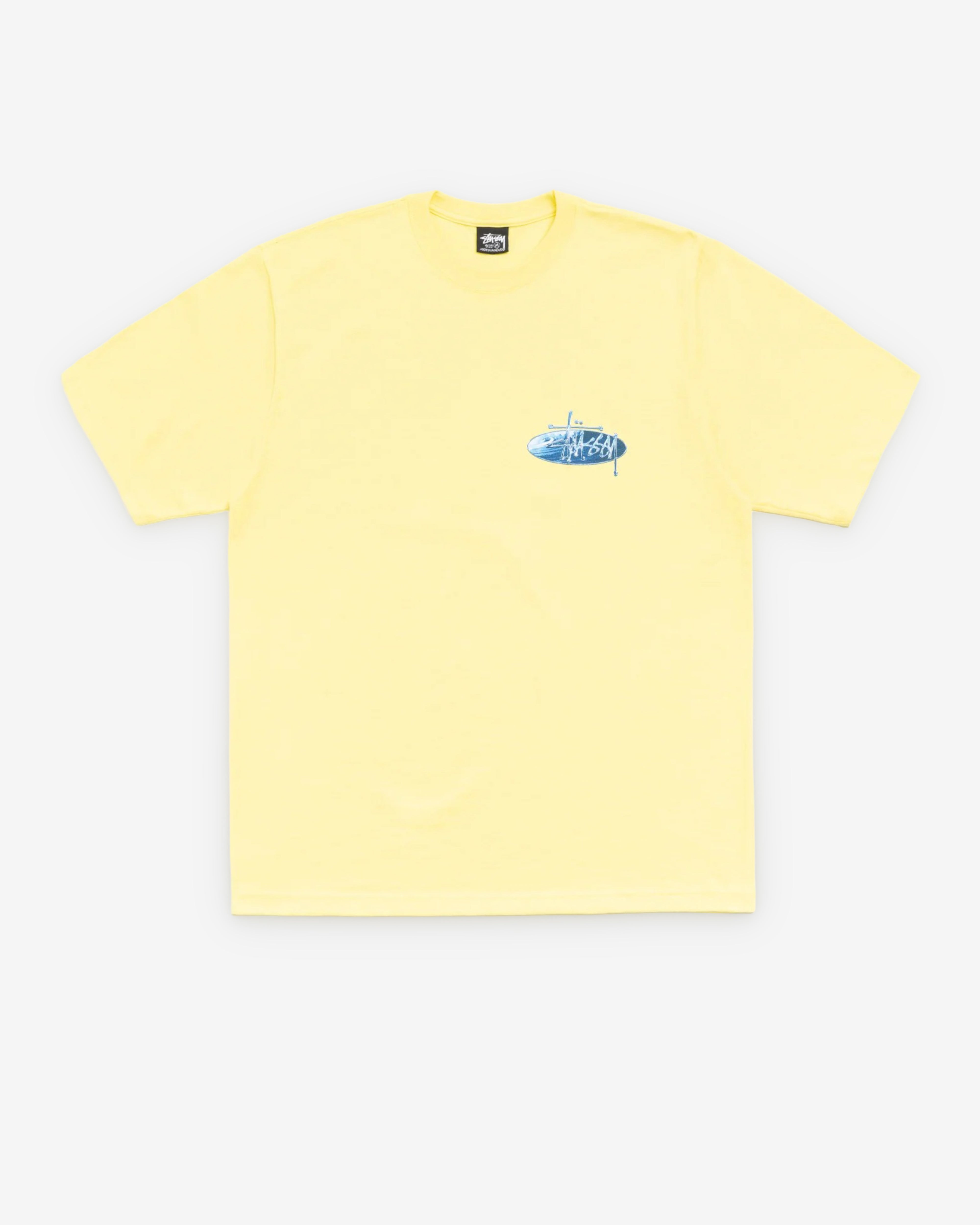 Stüssy: Men's Wave Oval Tee (Lemon) | DSMNY E-SHOP