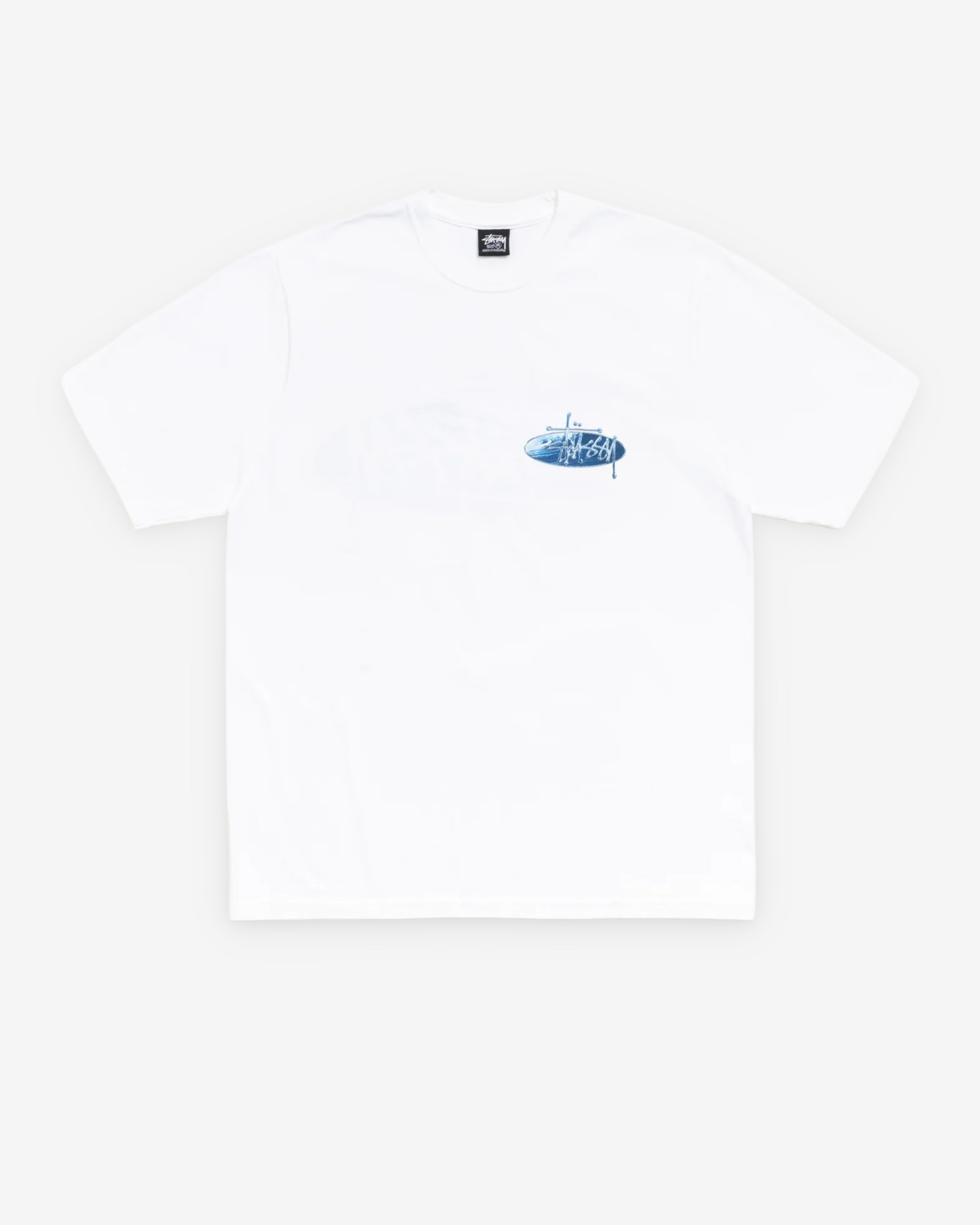 Stüssy: Men's Wave Oval Tee (White) | DSMNY E-SHOP