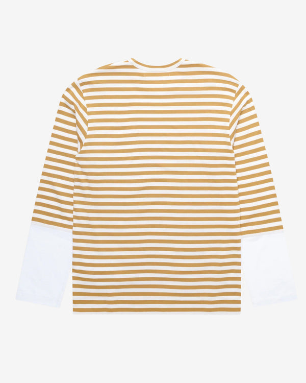 Play - Long Sleeve Striped T-Shirt - (Mustard/White)