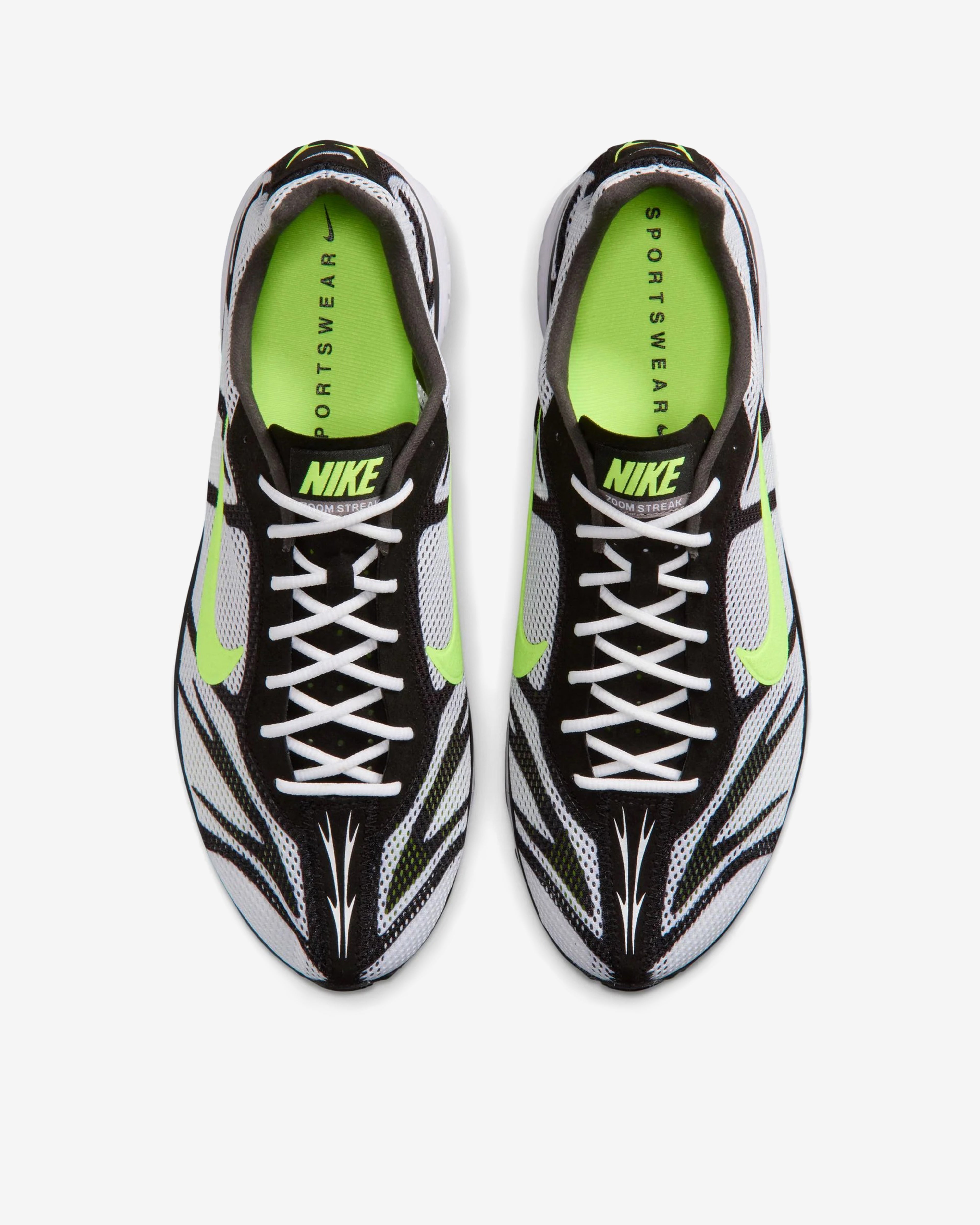 Nike: Men's Zoom Streak 3 Sneakers (Black/Volt) | DSMNY E-SHOP