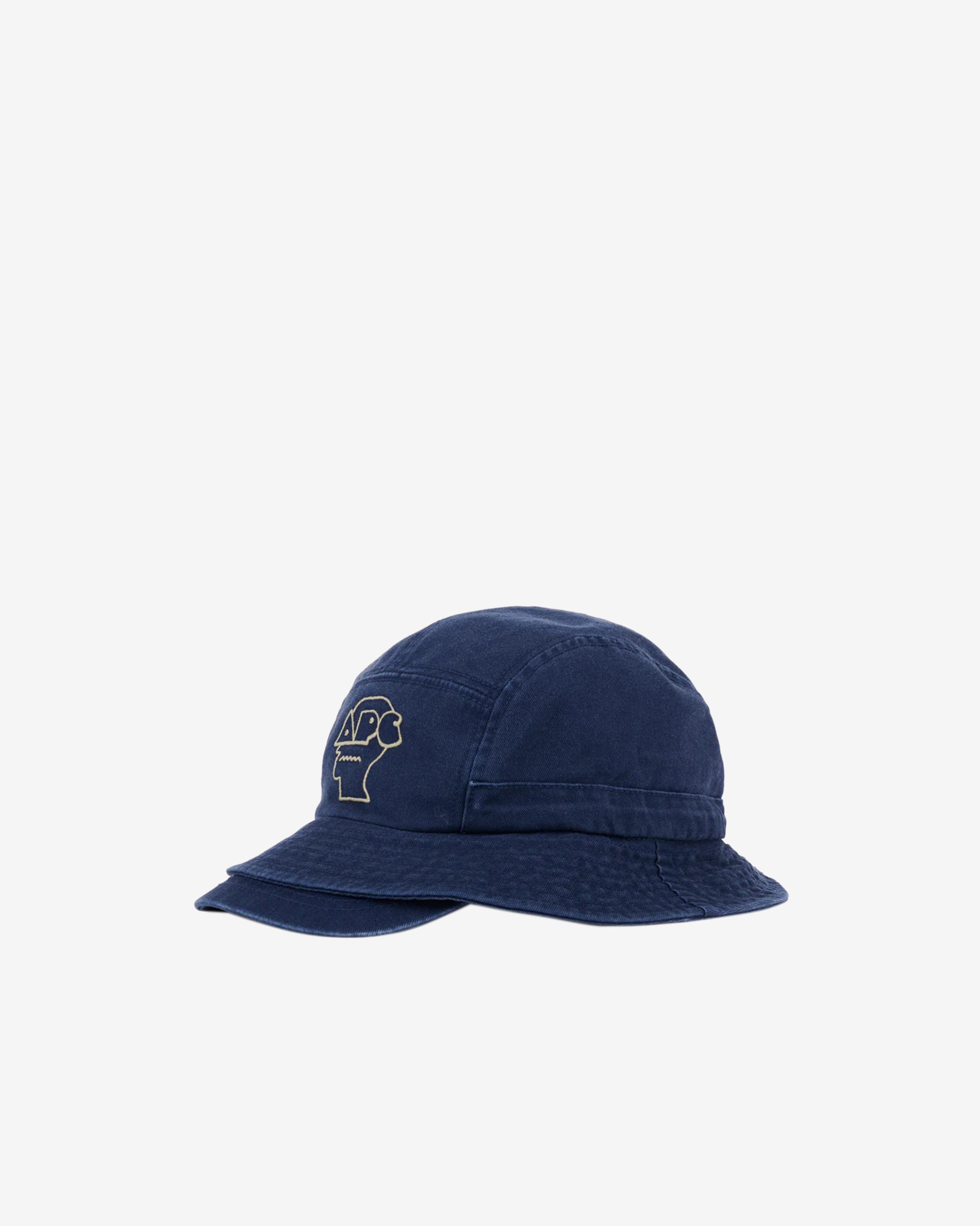 Brain Dead - Men's APC Bucket Brim Hat - (Indigo) view 2, Click to Zoom in