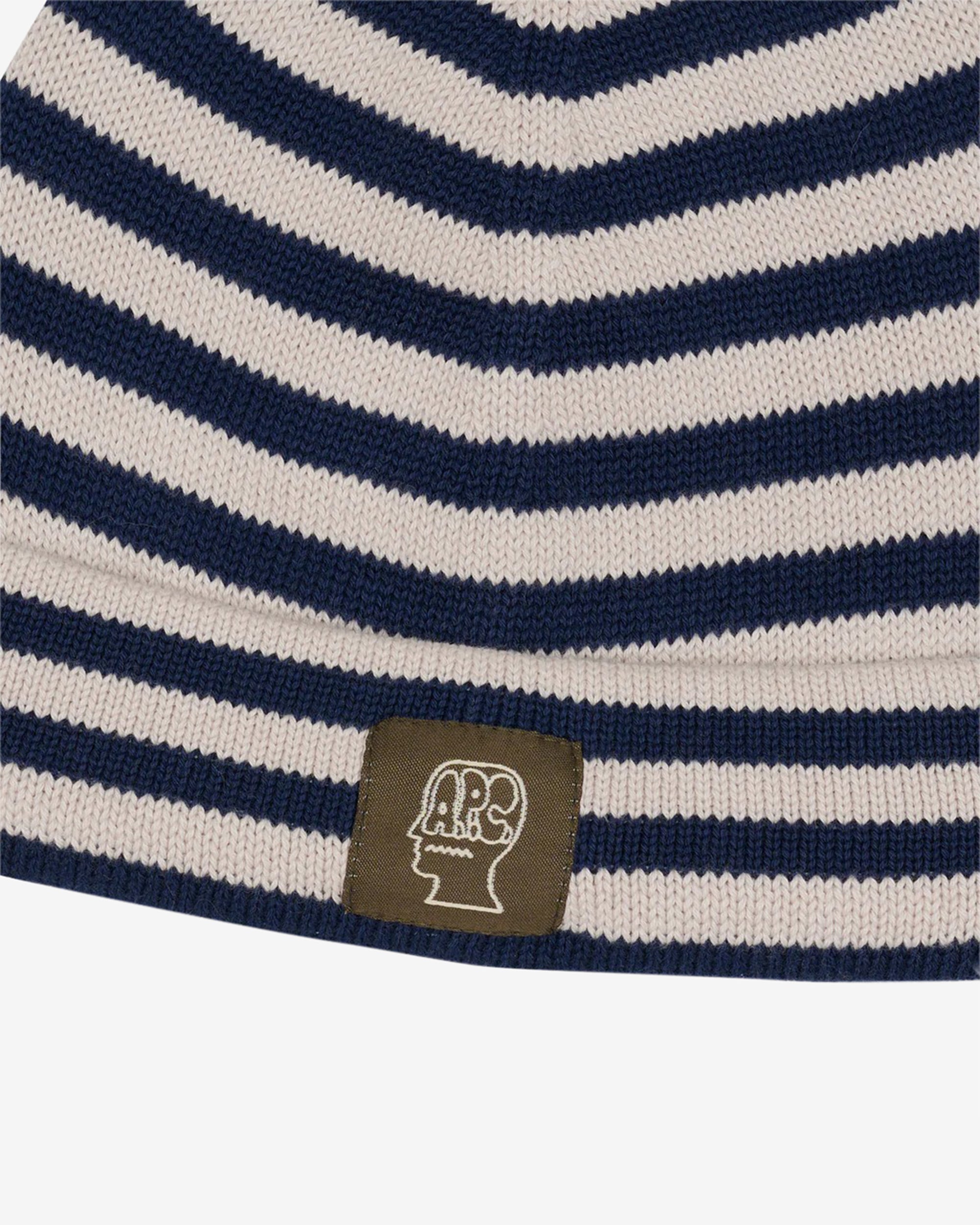 Brain Dead - Men's APC Striped Cotton Beanie - (Navy) view 2, Click to Zoom in