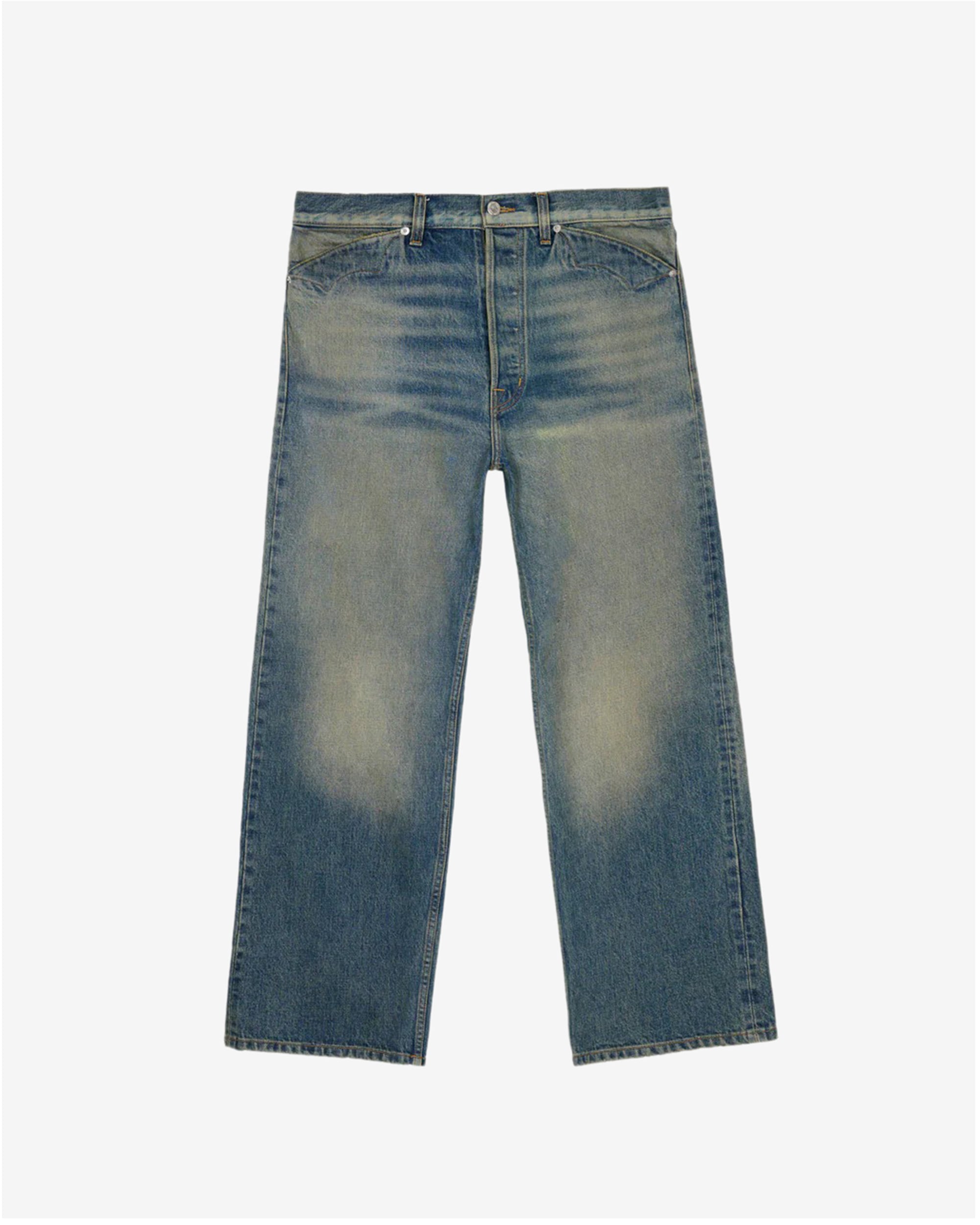 Brain Dead - Men's APC Type 00 Selvedge Denim Pant - (Washed Indigo) view 1, Click to Zoom in