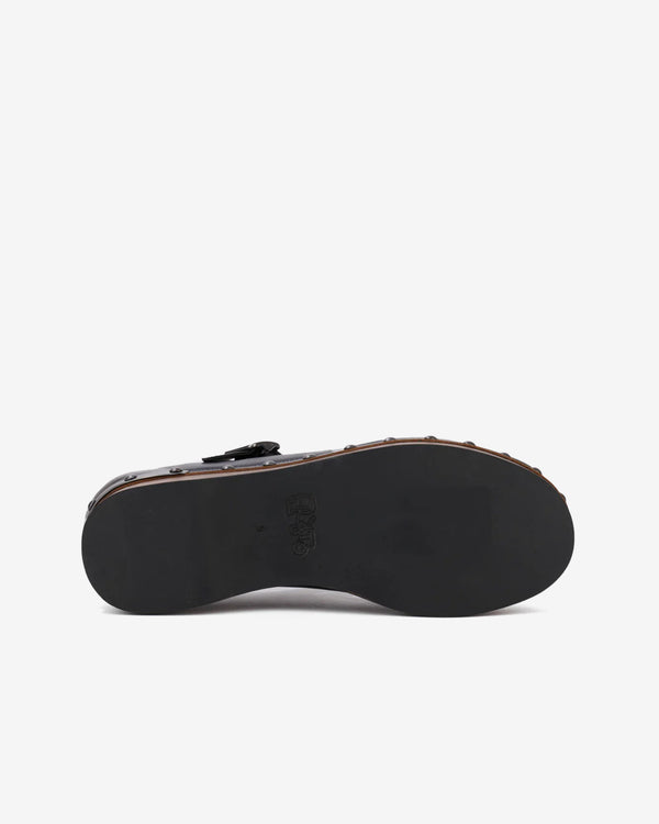Brain Dead - Women's Coach Leather Wooden Mary Jane - (Black)