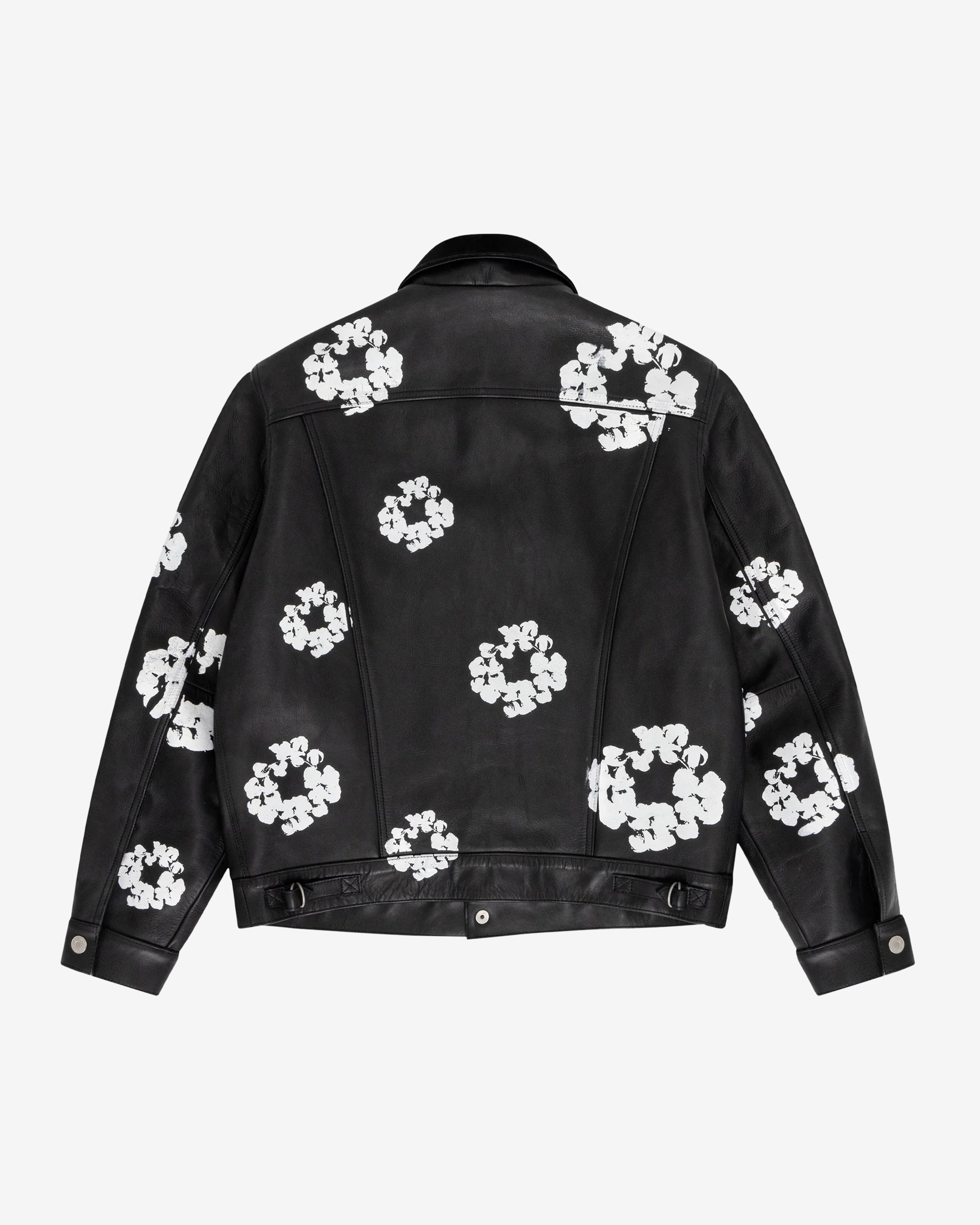 Denim Tears: Men's Leather Cotton Wreath Type-2 (Black) | DSMNY E-SHOP