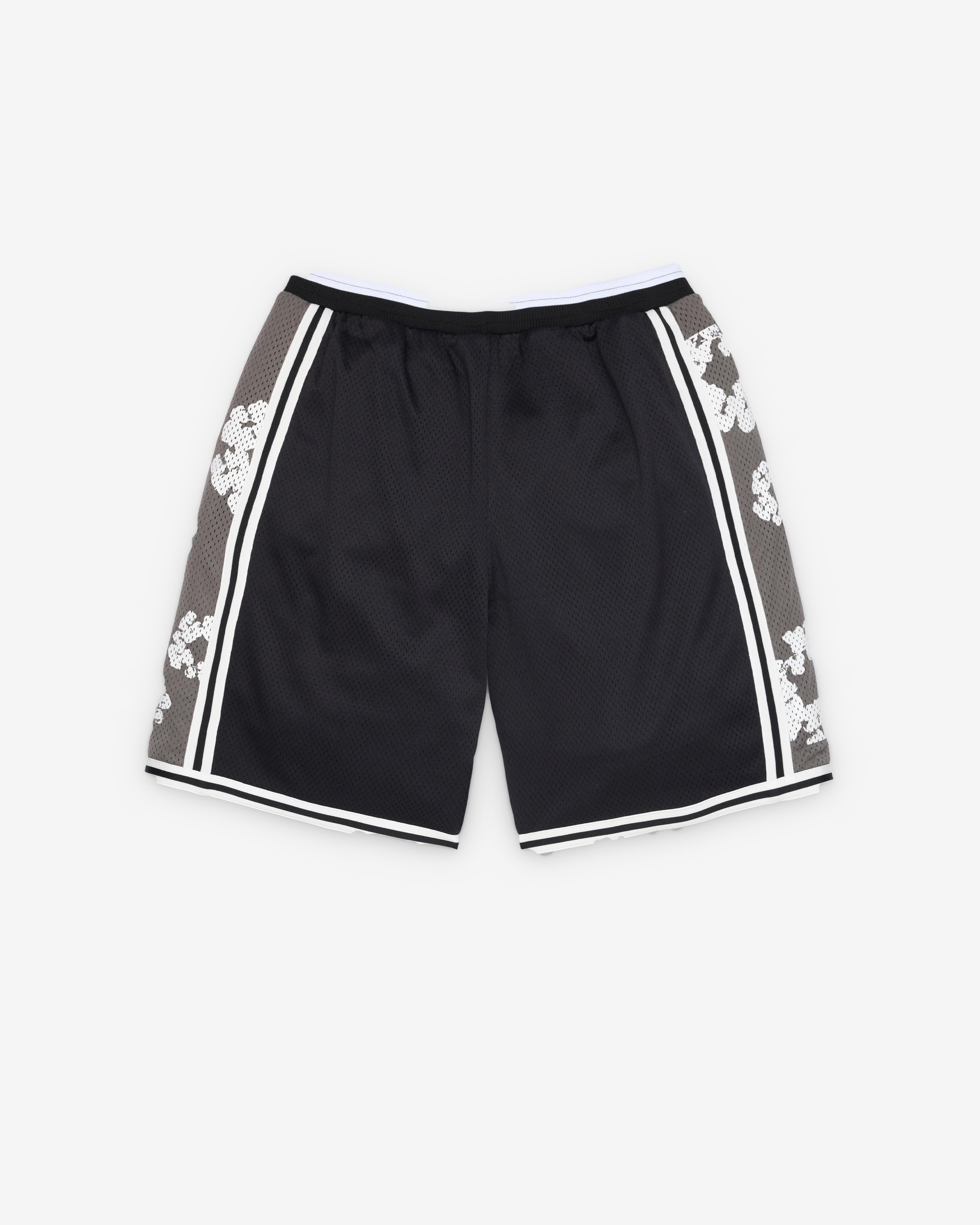 Denim Tears: Men's Cotton Wreath Olaf Shorts (Black) | DSMNY E-SHOP