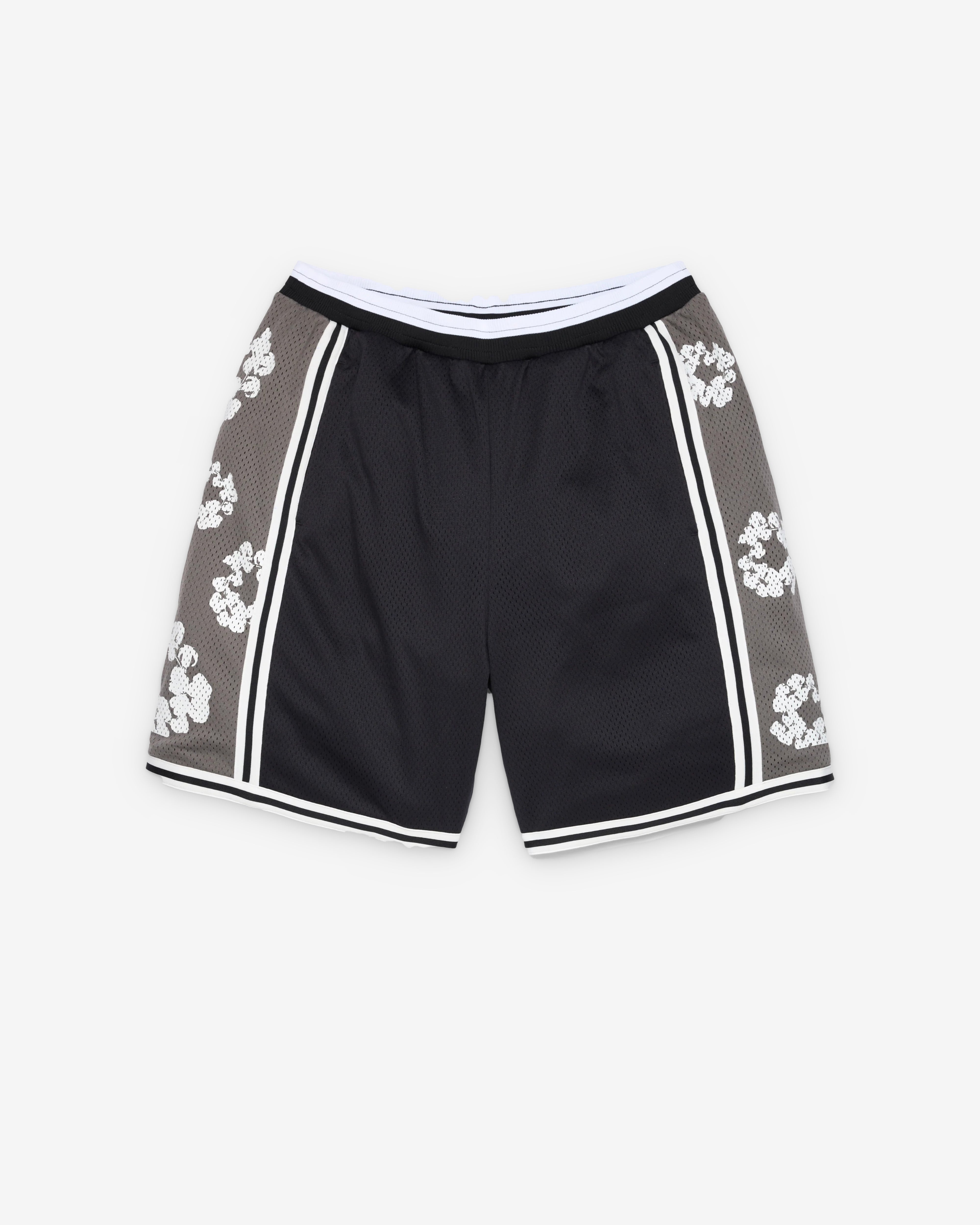 Denim Tears: Men's Cotton Wreath Olaf Shorts (Black) | DSMNY E-SHOP