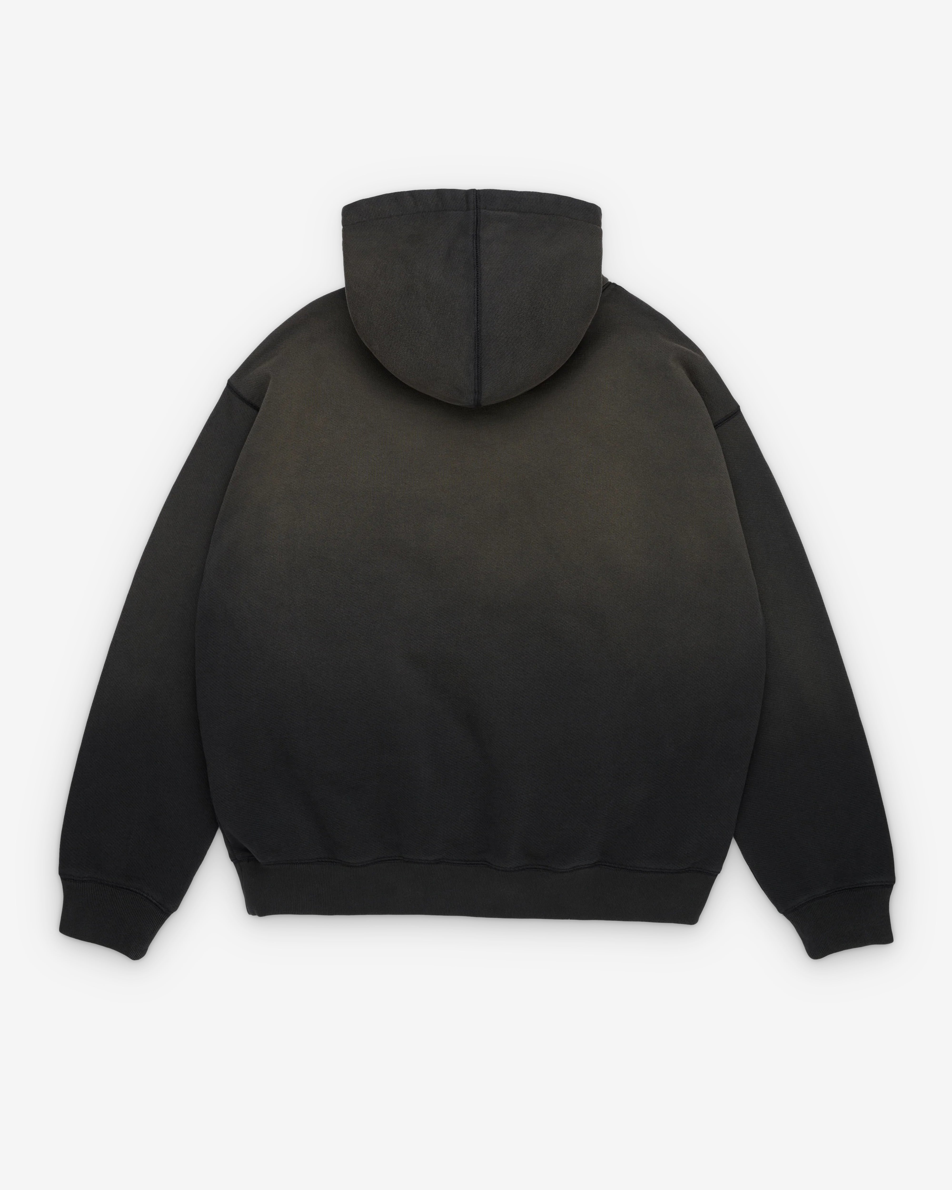 Denim Tears: Men's Peace Wreath Knockout Zip Hood (Black) | DSMNY