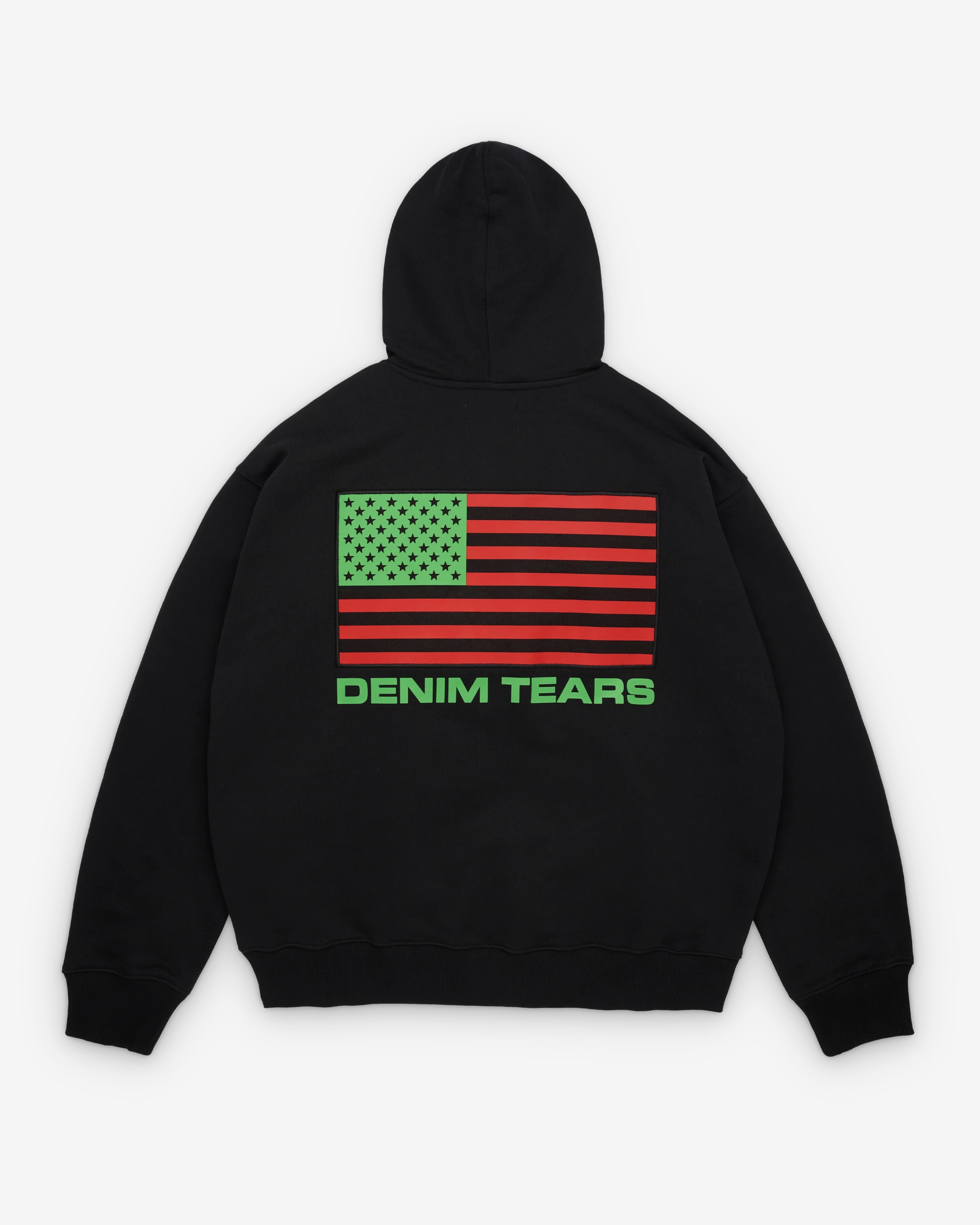 Denim Tears: Men's Pan African Zip Hoodie (Black) | DSMNY E-SHOP