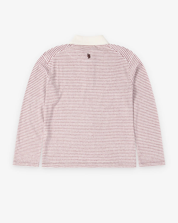 Wales Bonner - Women's Trust Polo - (Ivory/Wine)