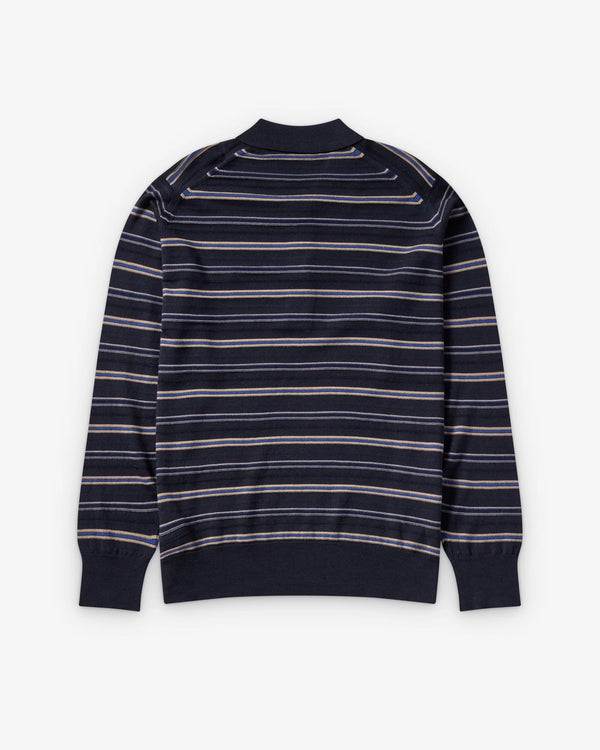 Wales Bonner - Men's John Smedley Beam Polo - (Navy)