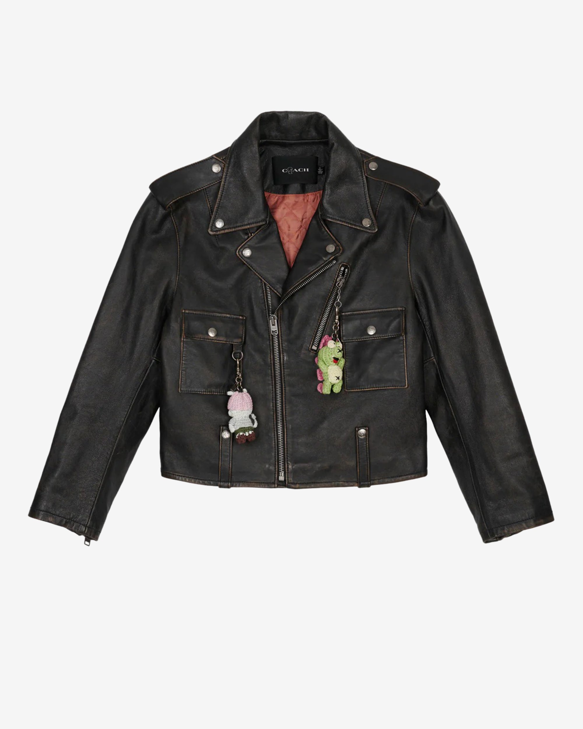 Brain Dead - Men's Coach Leather Biker Jacket - (Black) view 1, Click to Zoom in