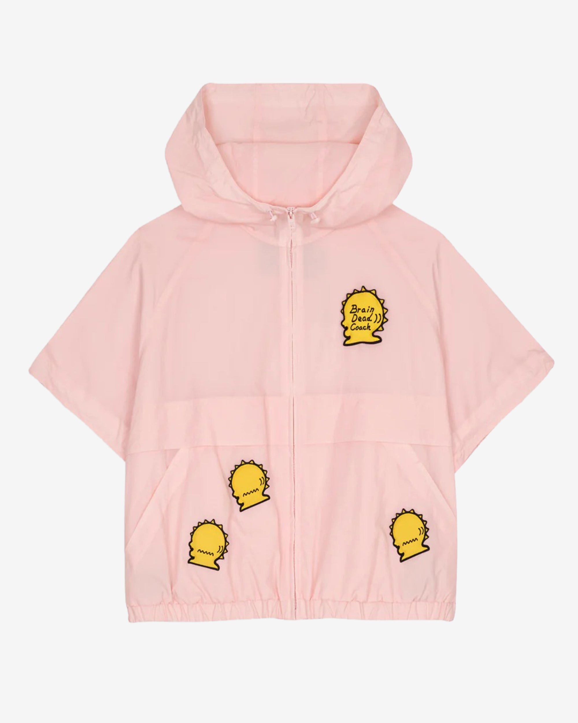 Brain Dead - Women's Coach Short Sleeve Windbreaker - (Light Pink) view 1, Click to Zoom in
