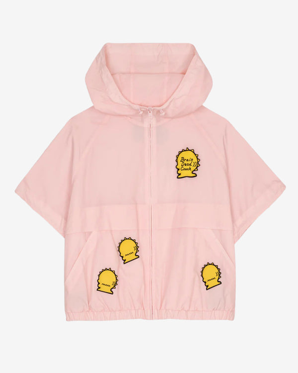 Brain Dead - Women's Coach Short Sleeve Windbreaker - (Light Pink)