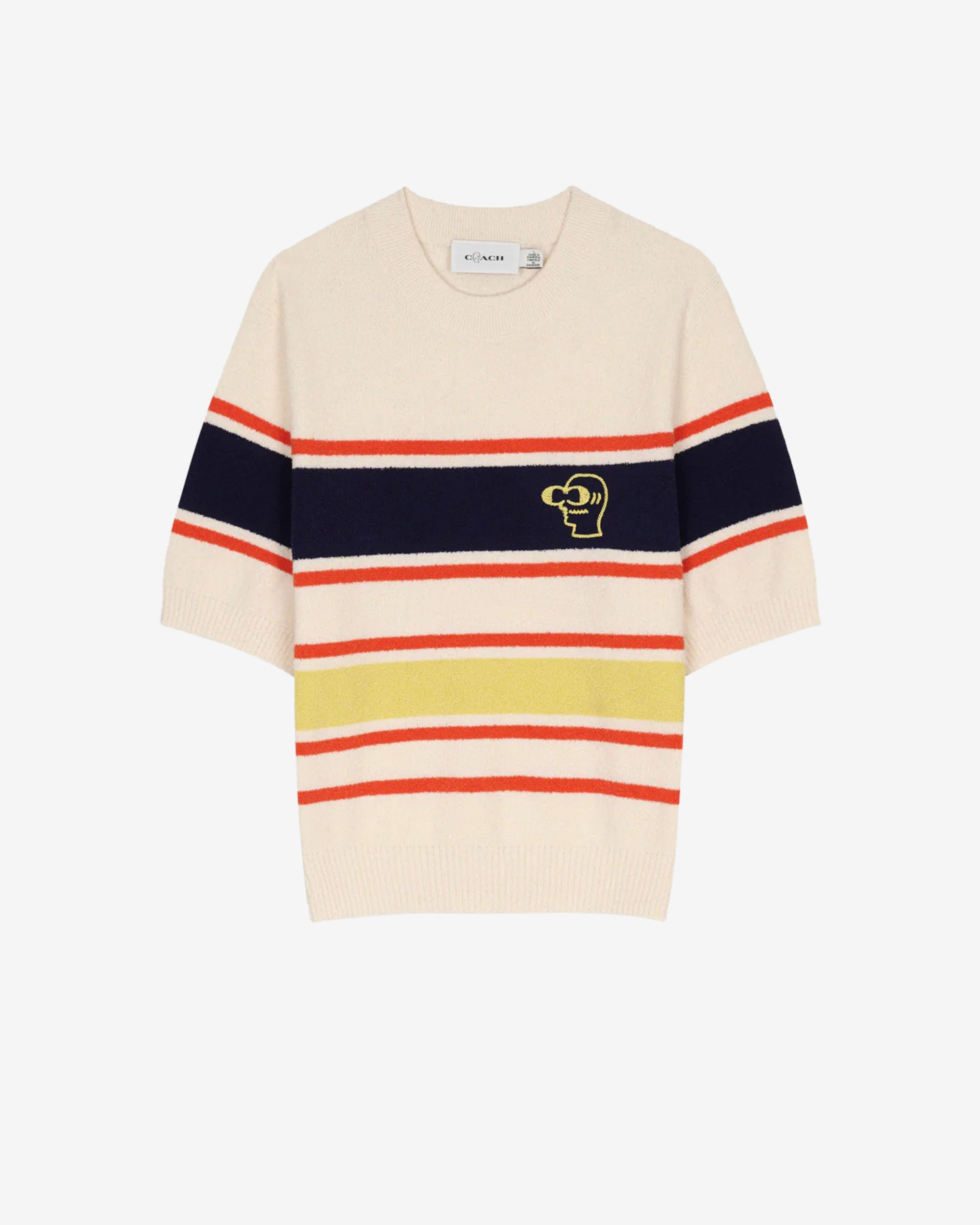 Brain Dead - Women's Coach Striped Knit Top - (Cream) view 1, Click to Zoom in