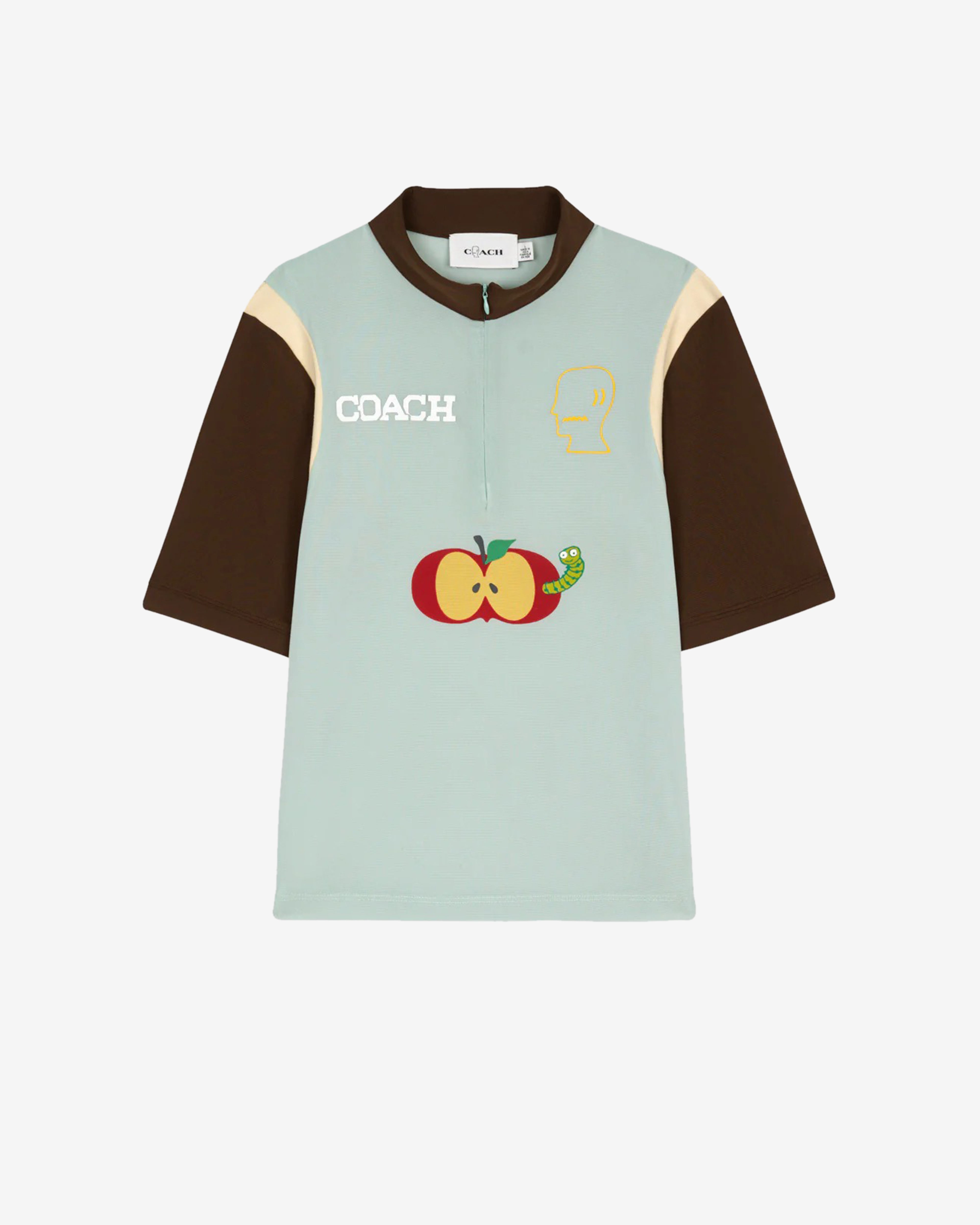 ブレインデッド Brain Dead: Women's Coach Mesh Quarter Zip Top (Light Green