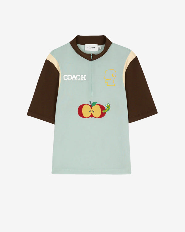 Brain Dead - Women's Coach Mesh Quarter Zip Top - (Light Green)
