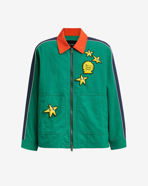 Brain Dead - Men's Coach Nylon Racer Jacket - (Green)