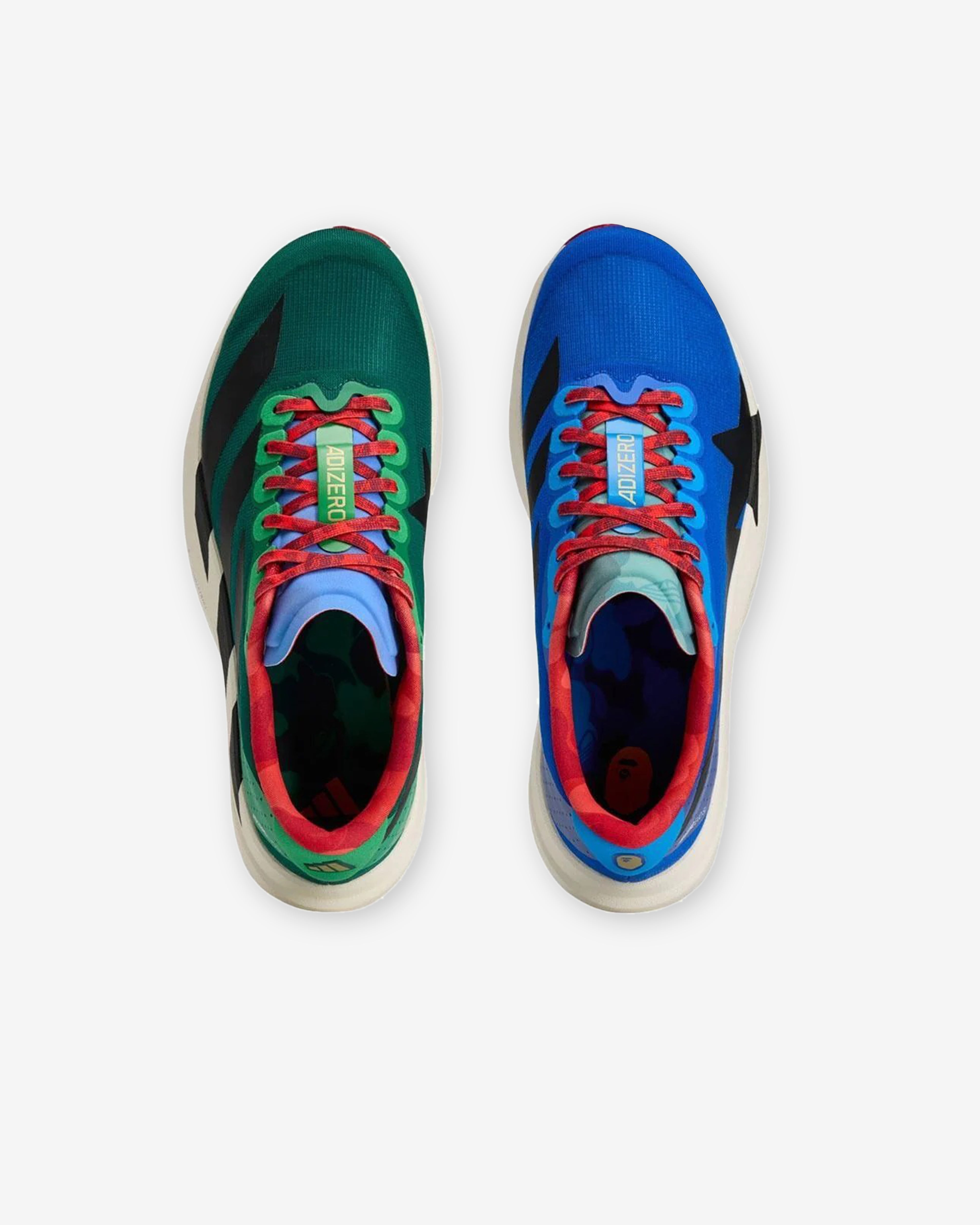Adidas: Men's BAPE Adizero Evo SL Sneakers (Blue/Green) | DSMNY E-SHOP