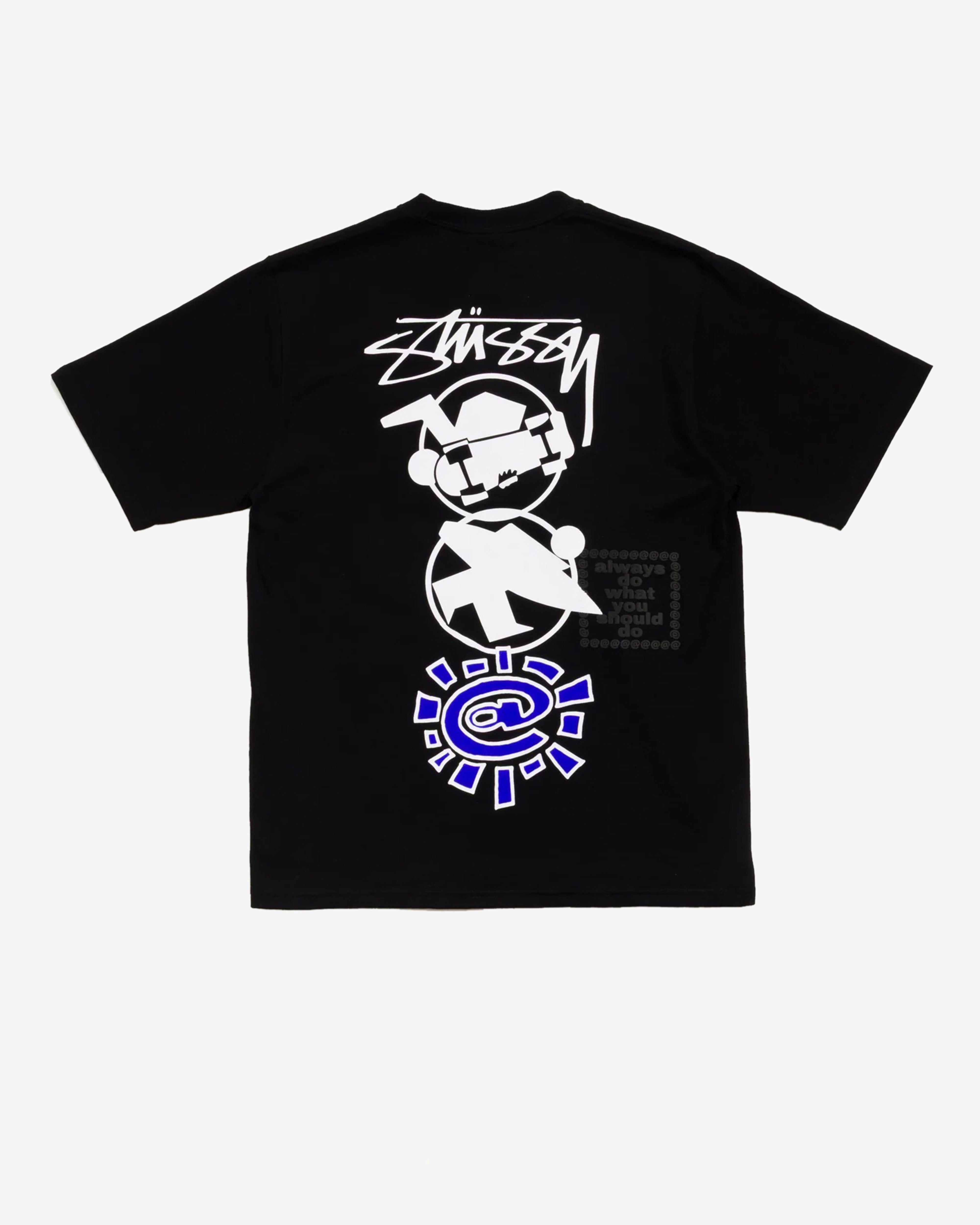 靴  always do what you should do Stüssy: Men's Always Do What You Should Do Stack Tee (Black