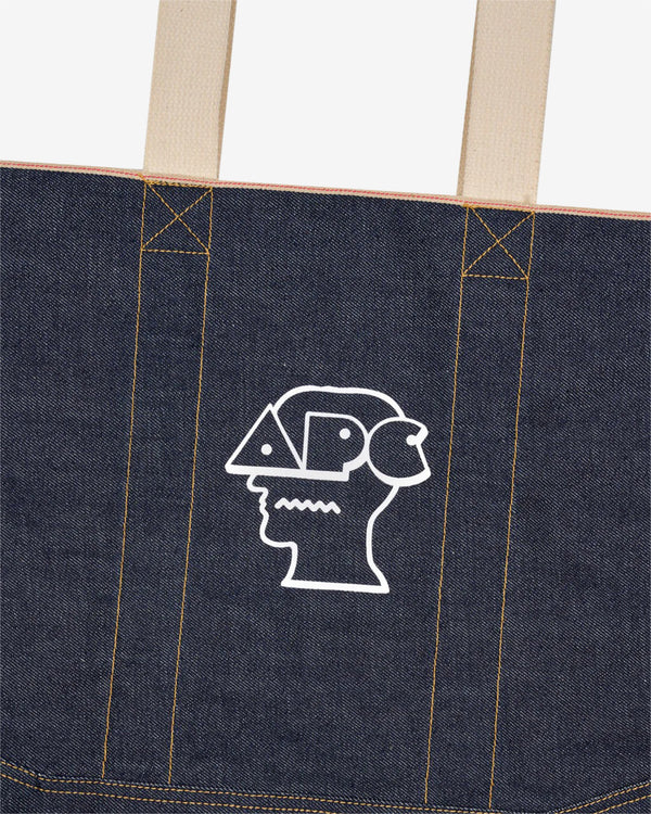 Brain Dead - Men's APC Printed Selvedge Denim Tote - (Navy)