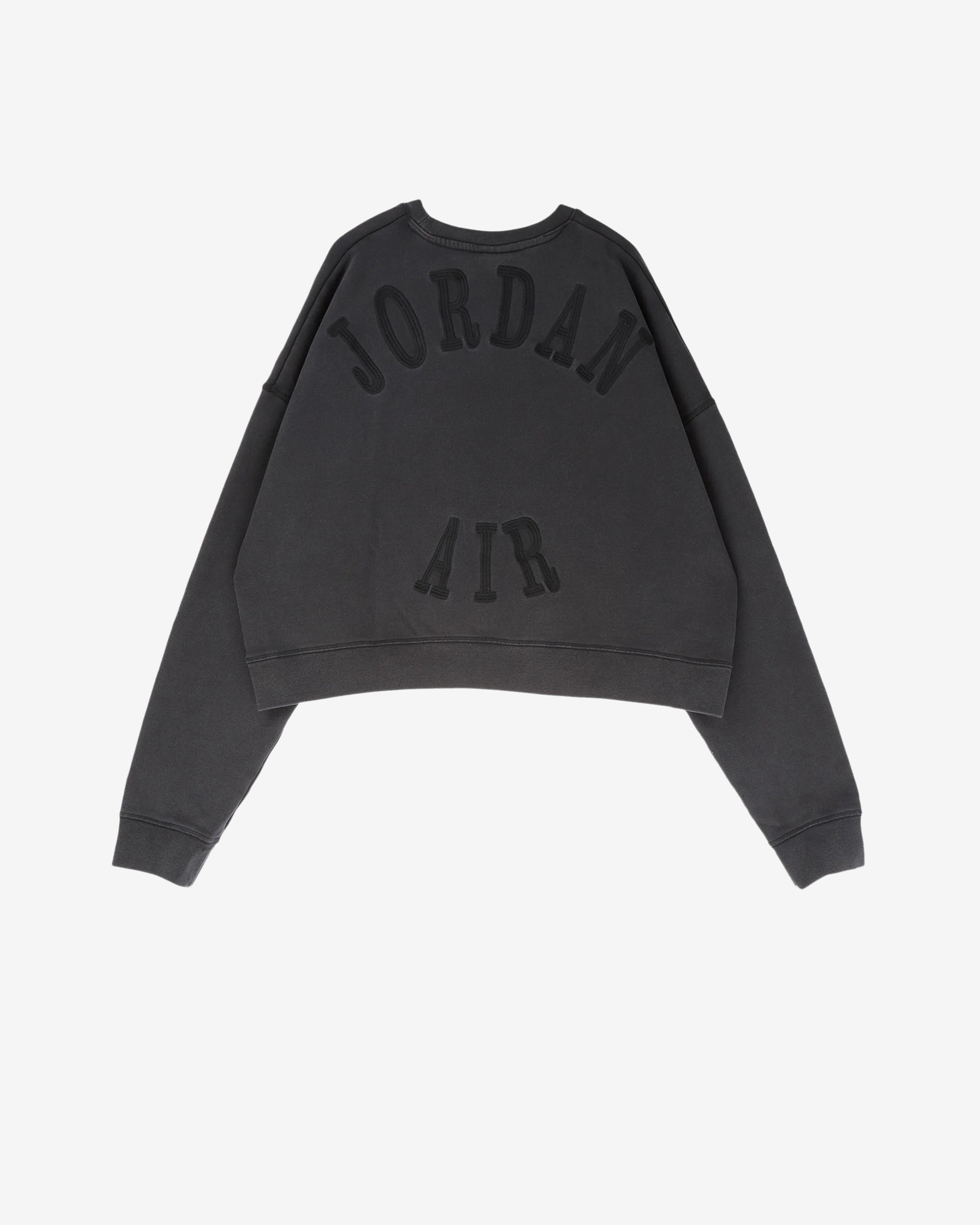 Nike: Men's Jordan X IH Cropped Fleece Crew-Neck Sweatshirt (Black
