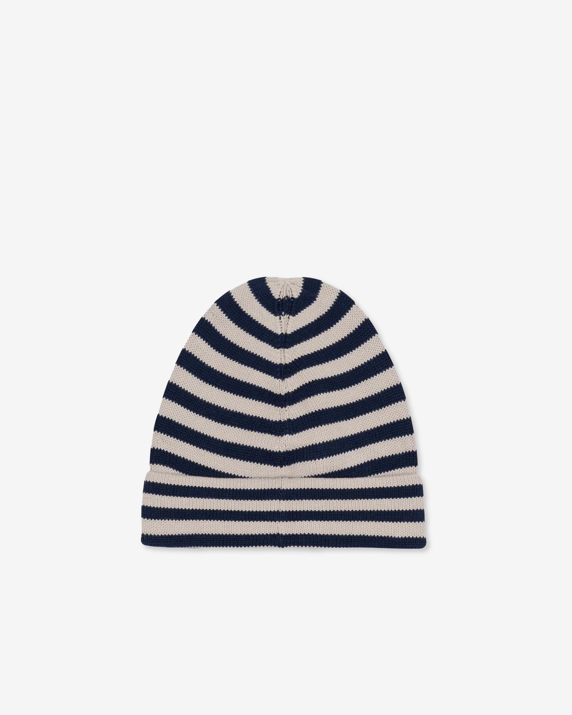 Brain Dead - Men's A.P.C. Striped Cotton Beanie - (Navy) view 2, Click to Zoom in