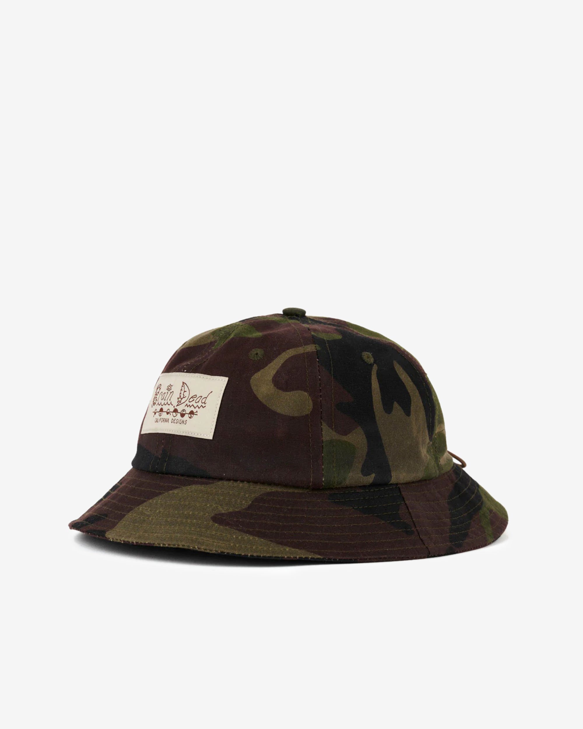 Brain Dead - Men's Adjustable 6 Panel Bell Hat - (Camo) view 2, Click to Zoom in