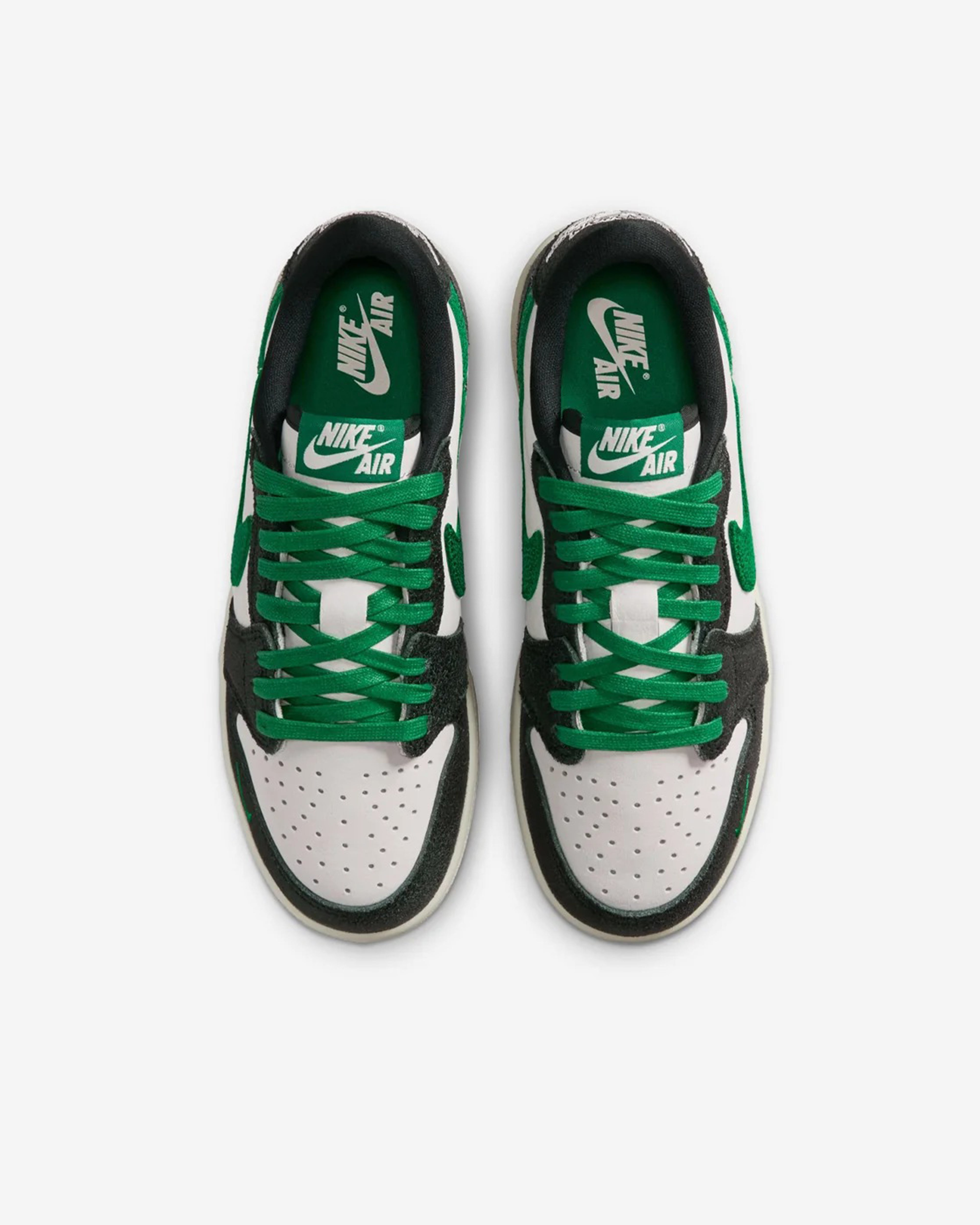 Nike: Air Jordan 1 Retro Low OG Sneakers (Phantom/Pine Green