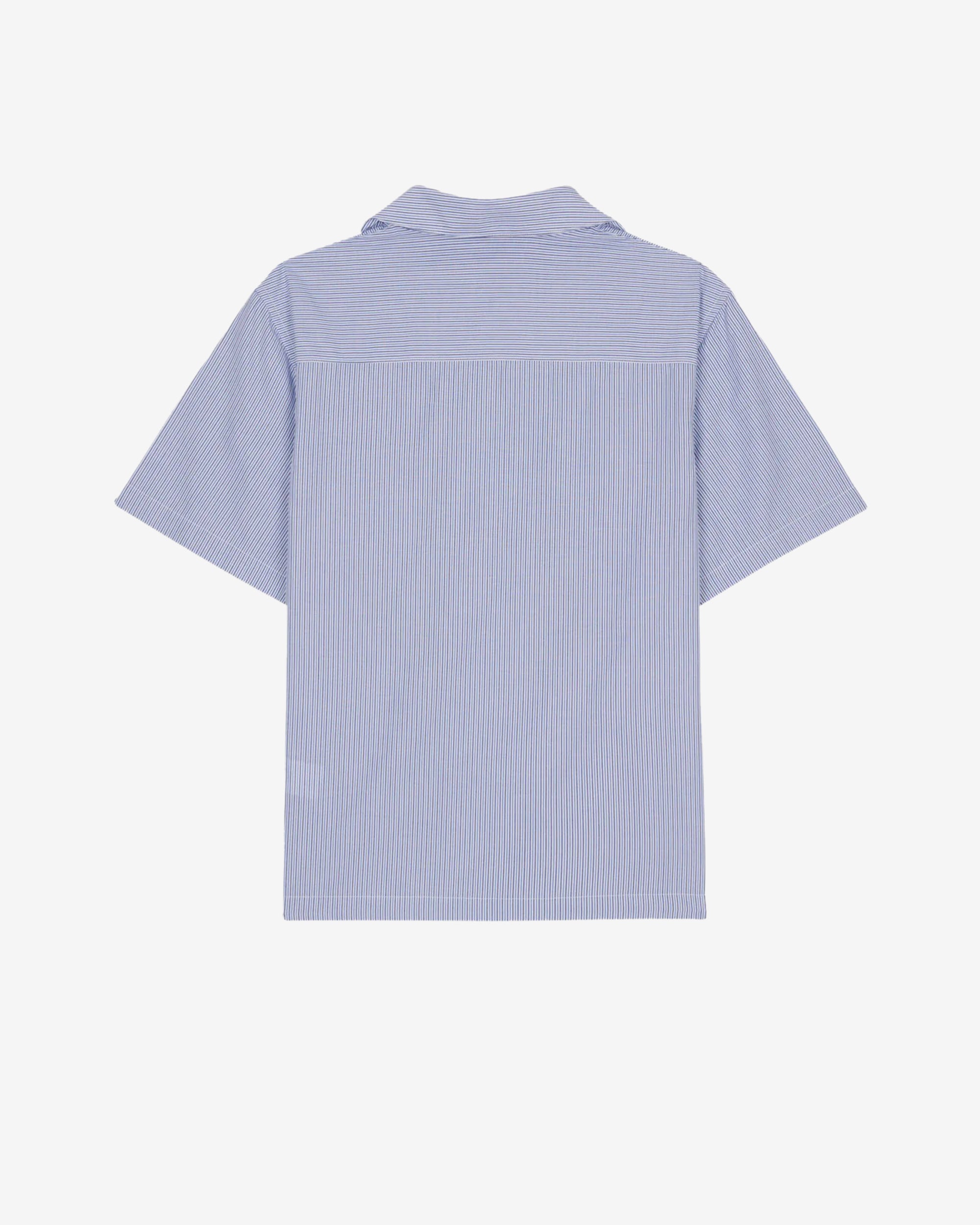 Brain Dead - Women's Darby Dino Short Sleeve Button Up Shirt - (Light Blue) view 2, Click to Zoom in
