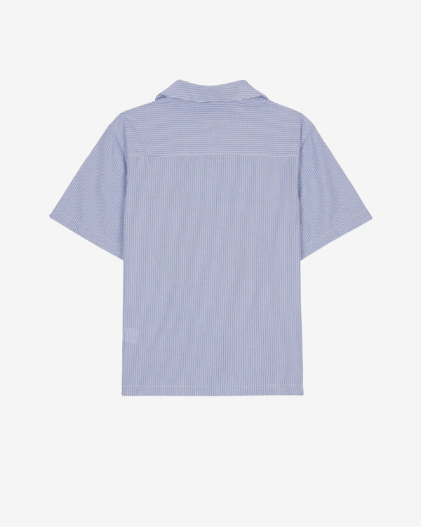 Brain Dead - Women's Darby Dino Short Sleeve Button Up Shirt - (Light Blue)