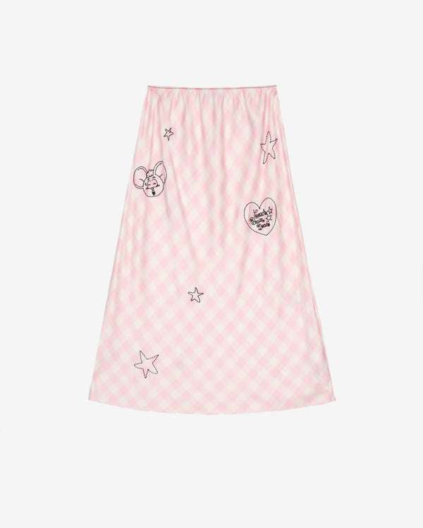 Brain Dead - Women's Coach Embroidered Slip Skirt - (Light Pink)
