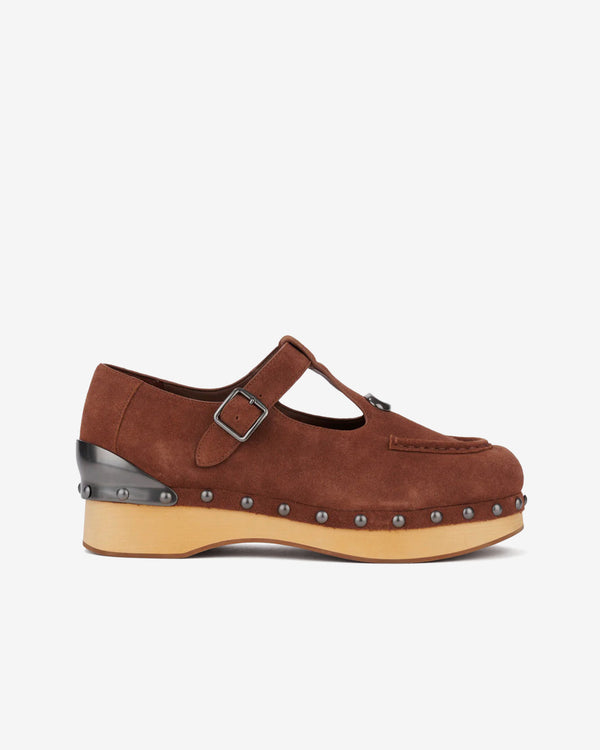 Brain Dead - Women's Coach Suede Wooden Mary Jane - (Vintage Brown)