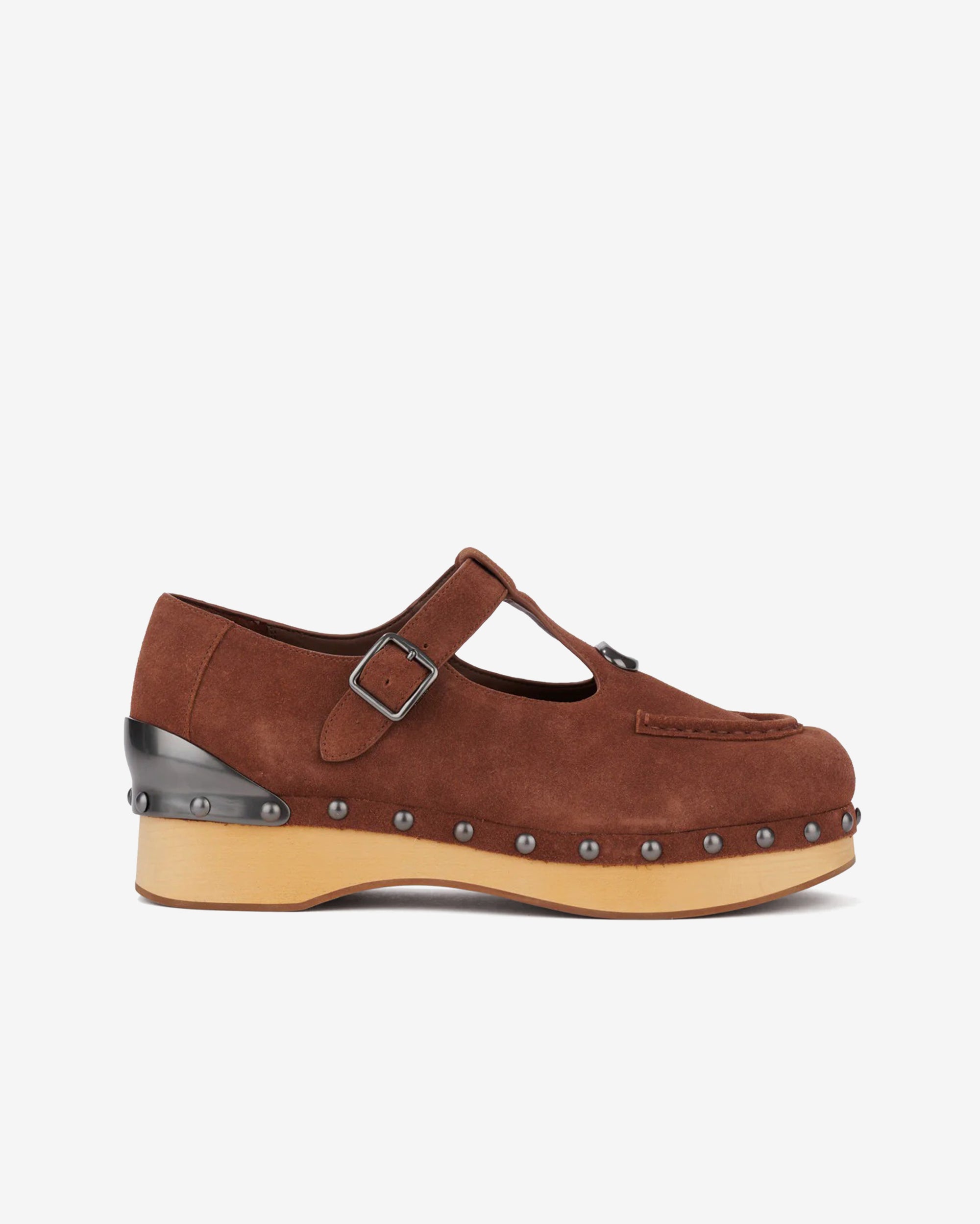 Brain Dead - Men's Coach Suede Wooden Mary Jane - (Vintage Brown) view 1, Click to Zoom in